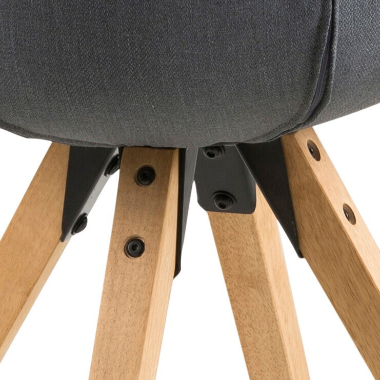 Chair Norsica 135 (Dark grey + Light brown)