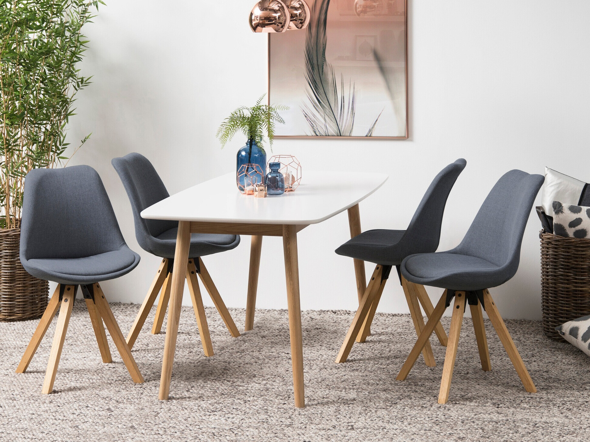 Chair Norsica 135 (Dark grey + Light brown)