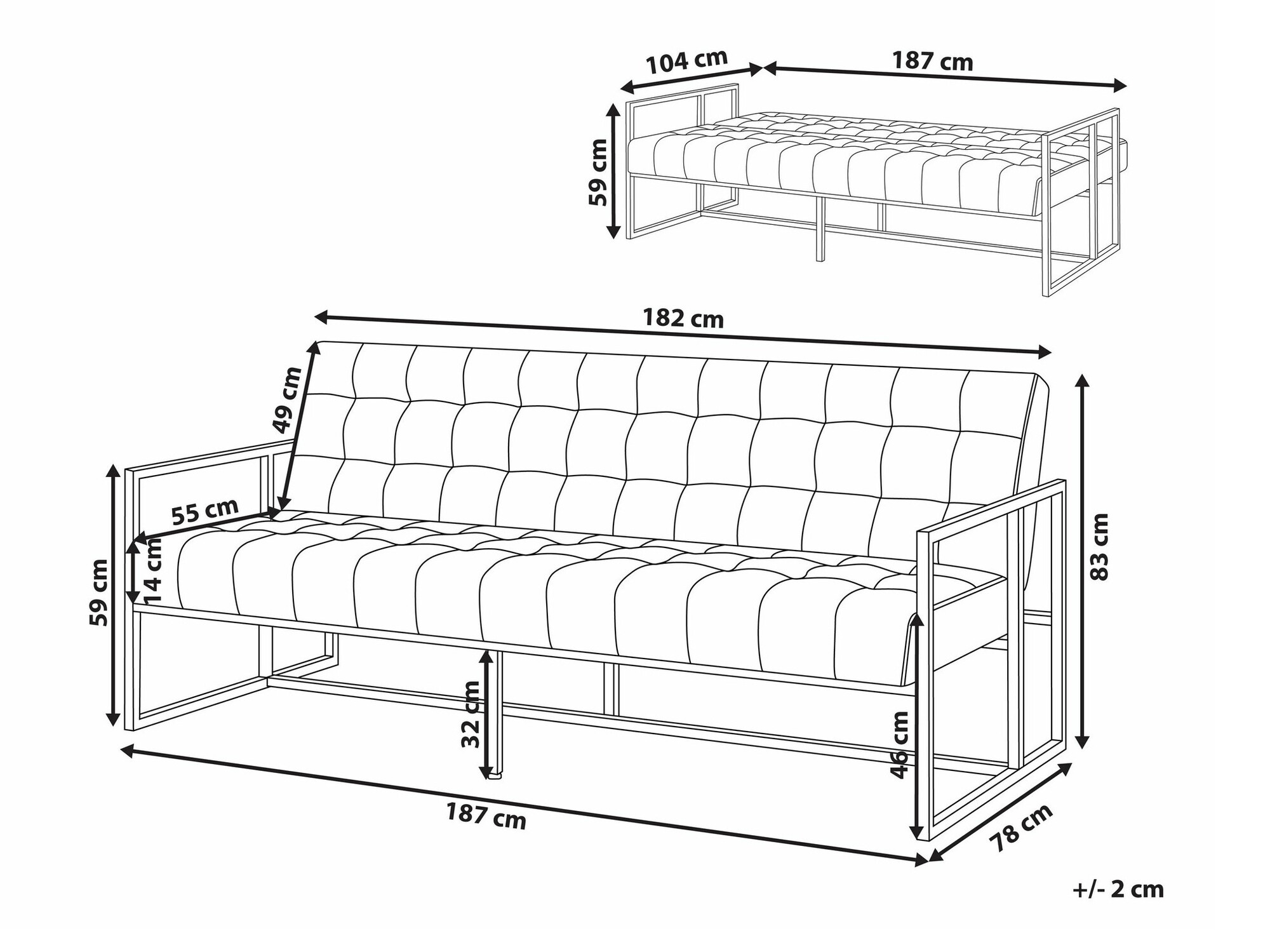Sofa bed Berwyn 1585 (Green)