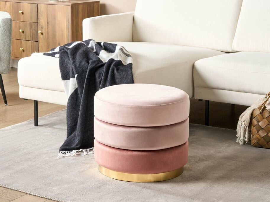 Σκαμπό σαλονιού Berwyn 1599 (Ροζ)