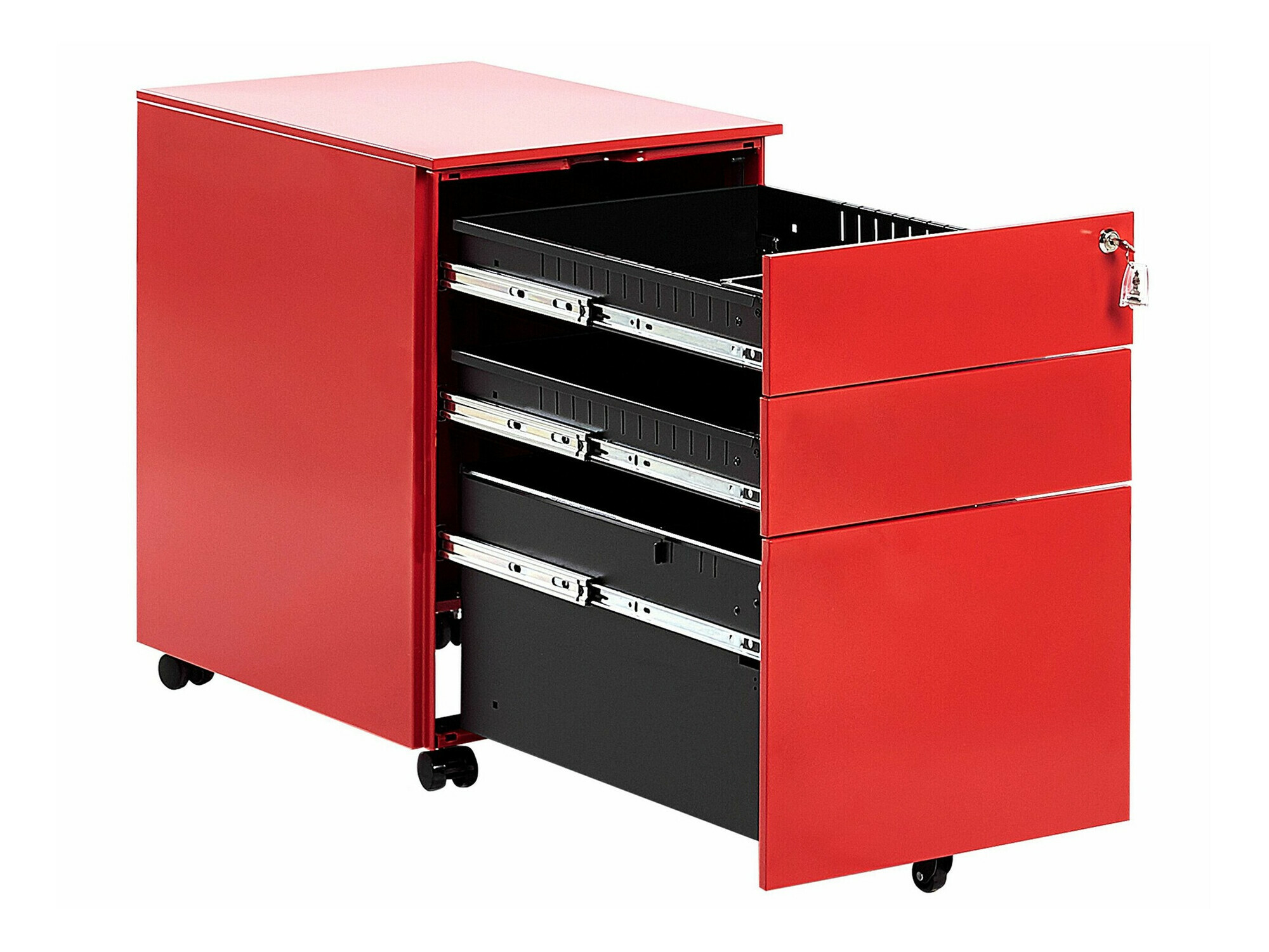 Under-desk pedestal Berwyn 1521 (Red)