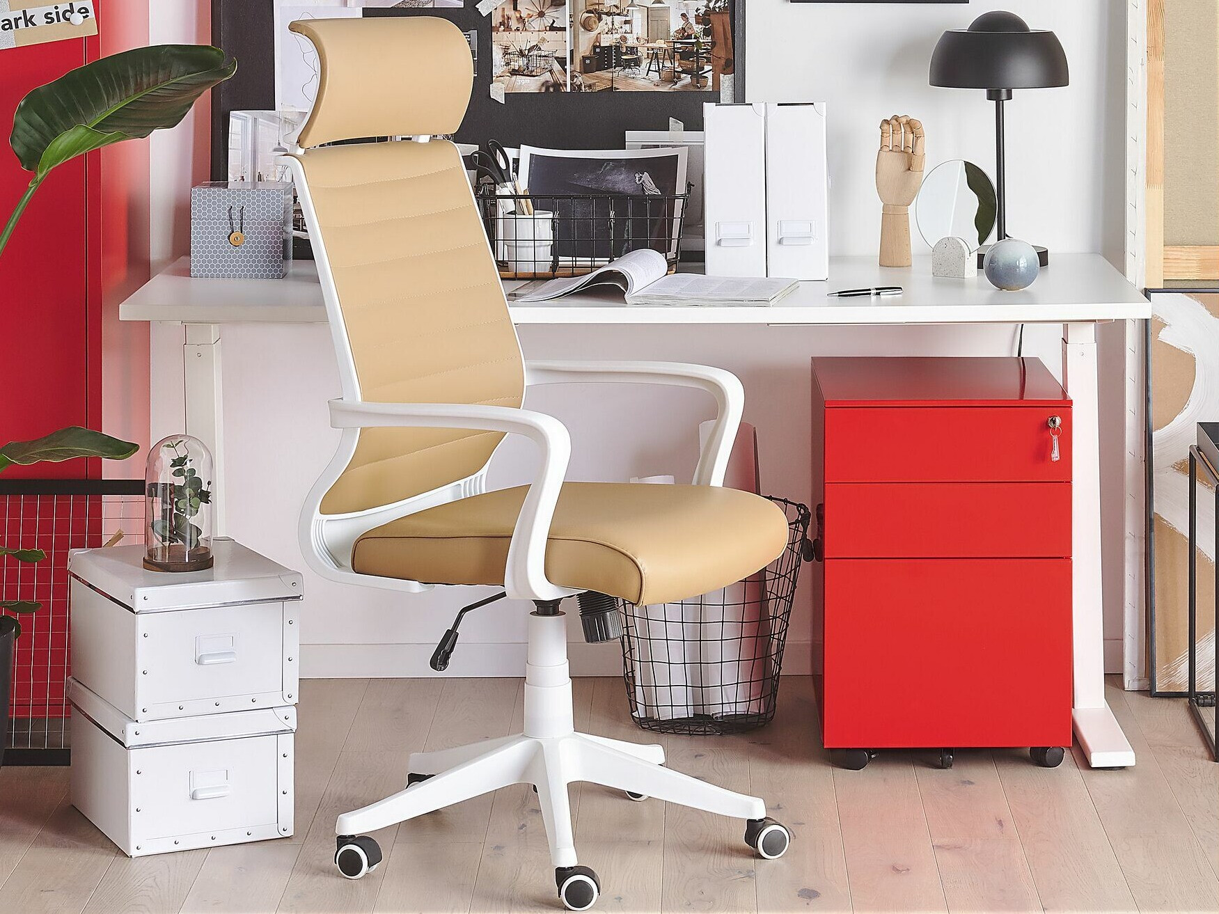 Under-desk pedestal Berwyn 1521 (Red)
