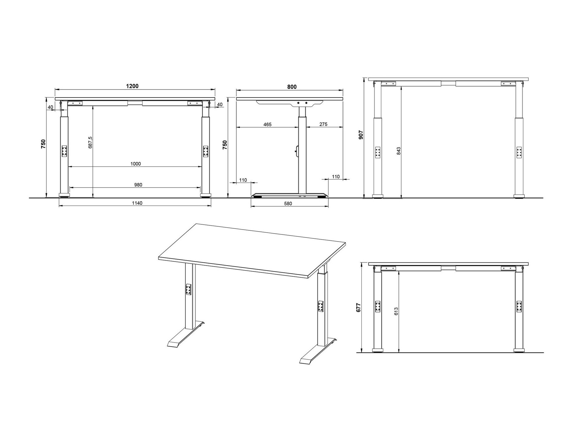 Γραφείο Sacramento 420 (Navarra δρυς + Άσπρο)