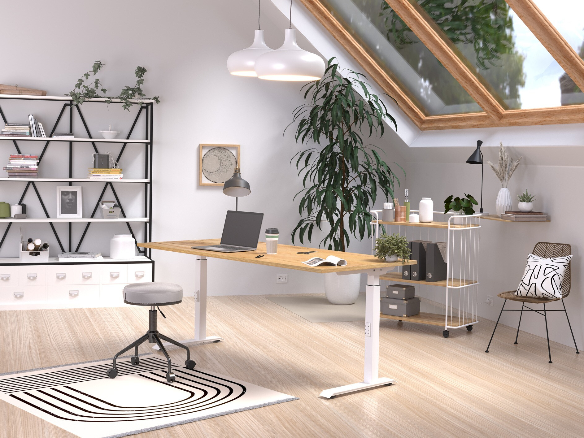 Γραφείο Sacramento 422 (Navarra δρυς + Άσπρο)