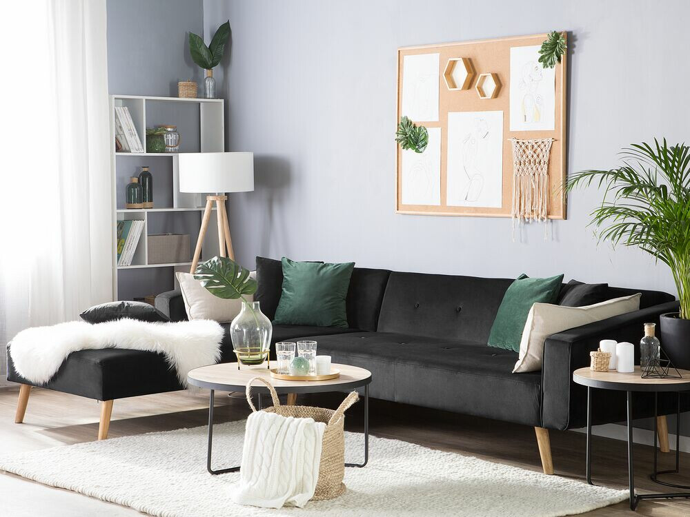 Corner sofa Berwyn 1645 (Black)