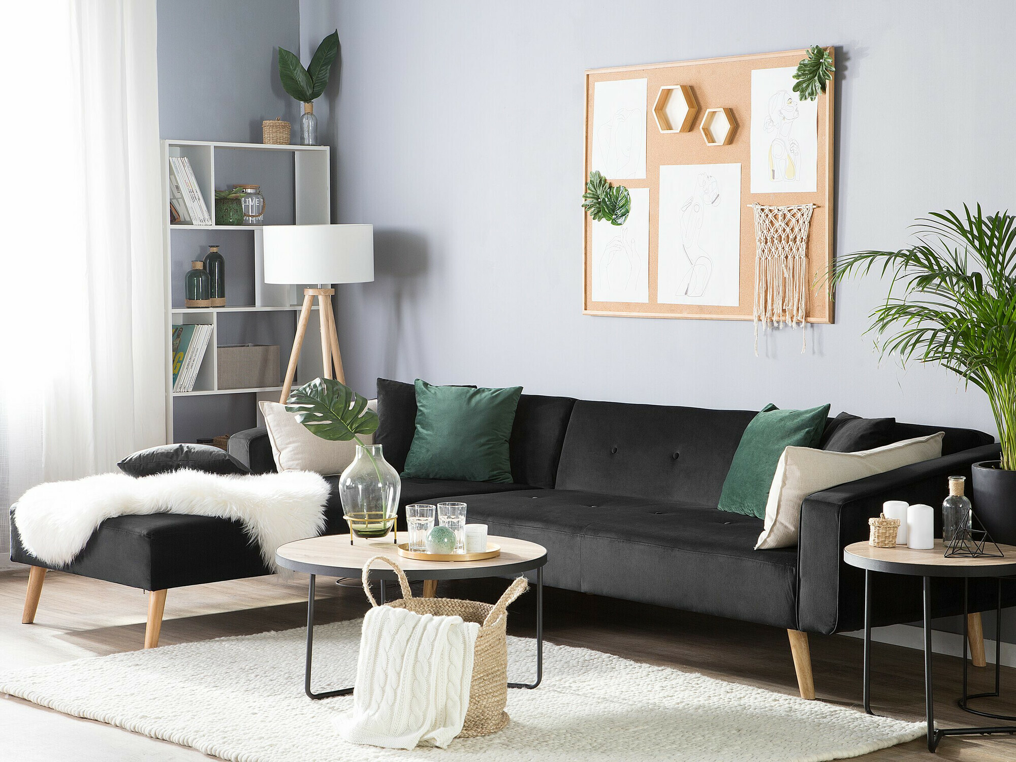 Corner sofa Berwyn 1645 (Black)