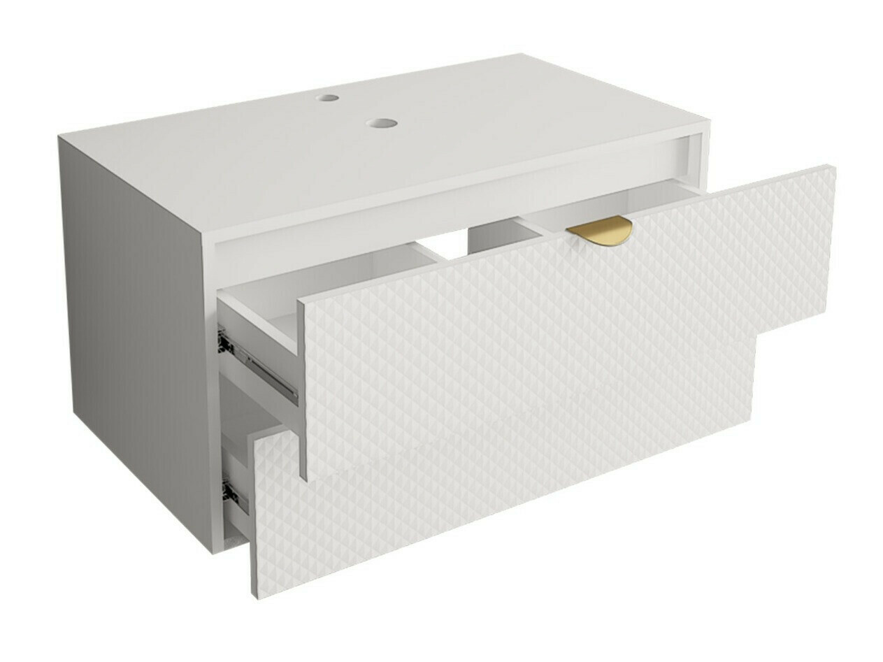 Επιτοίχιο ντουλάπι μπάνιου με υποδοχή νιπτήρα Matrix (Άσπρο)