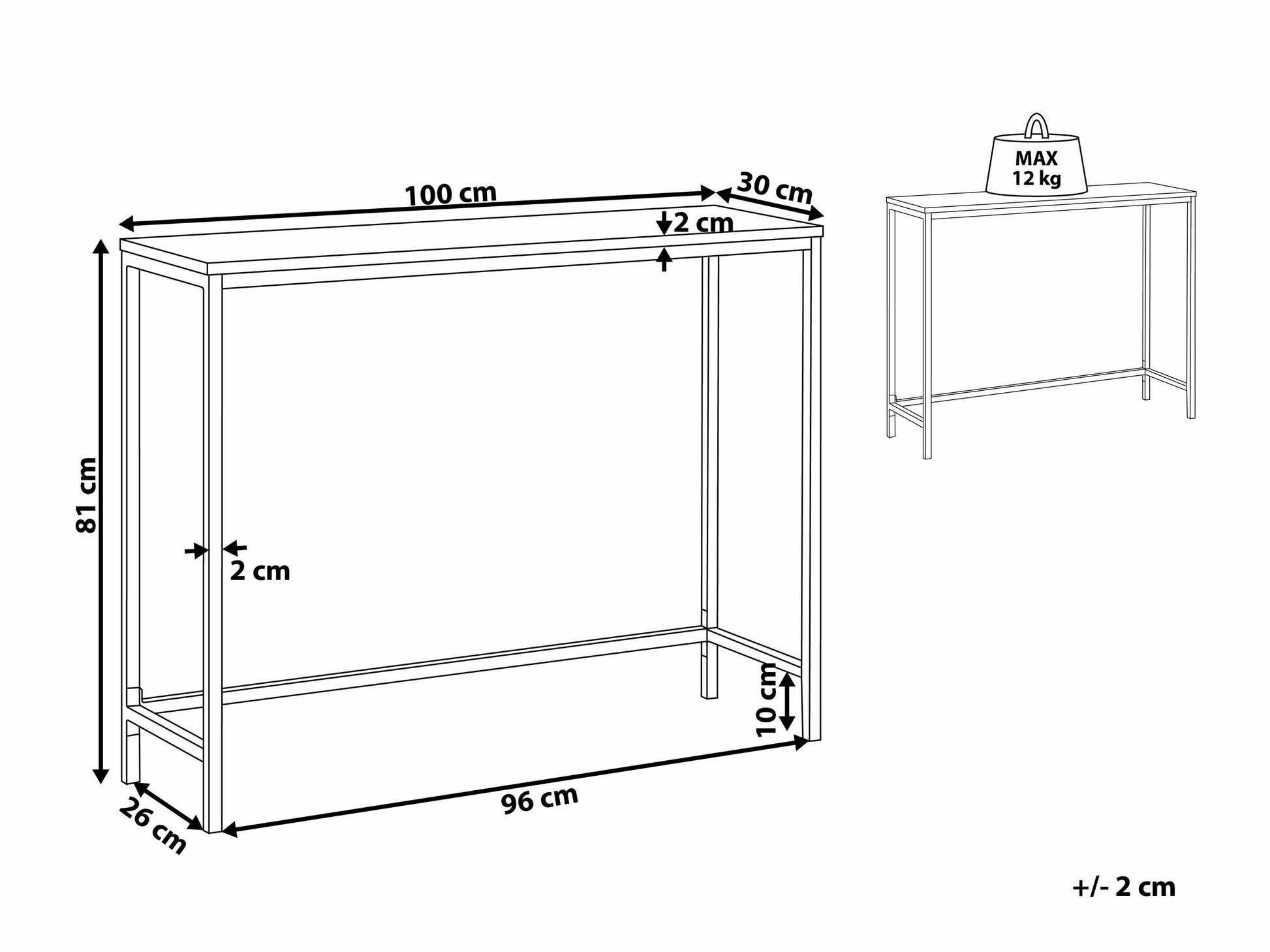 Console table Berwyn 1654