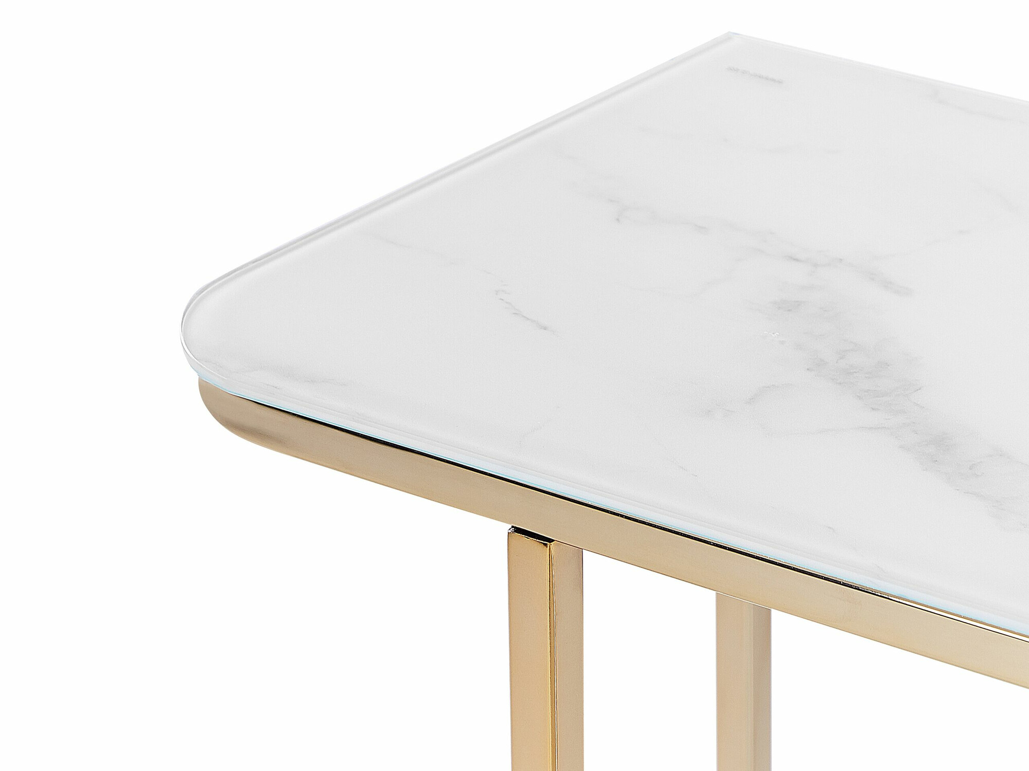 Console table Berwyn 1669 (Golden + White marble)
