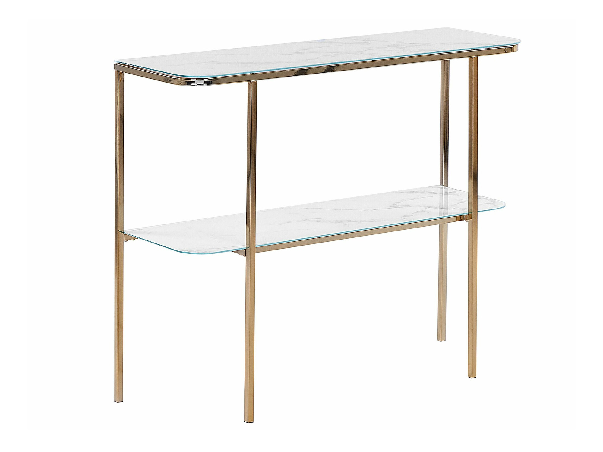 Console table Berwyn 1669 (Golden + White marble)