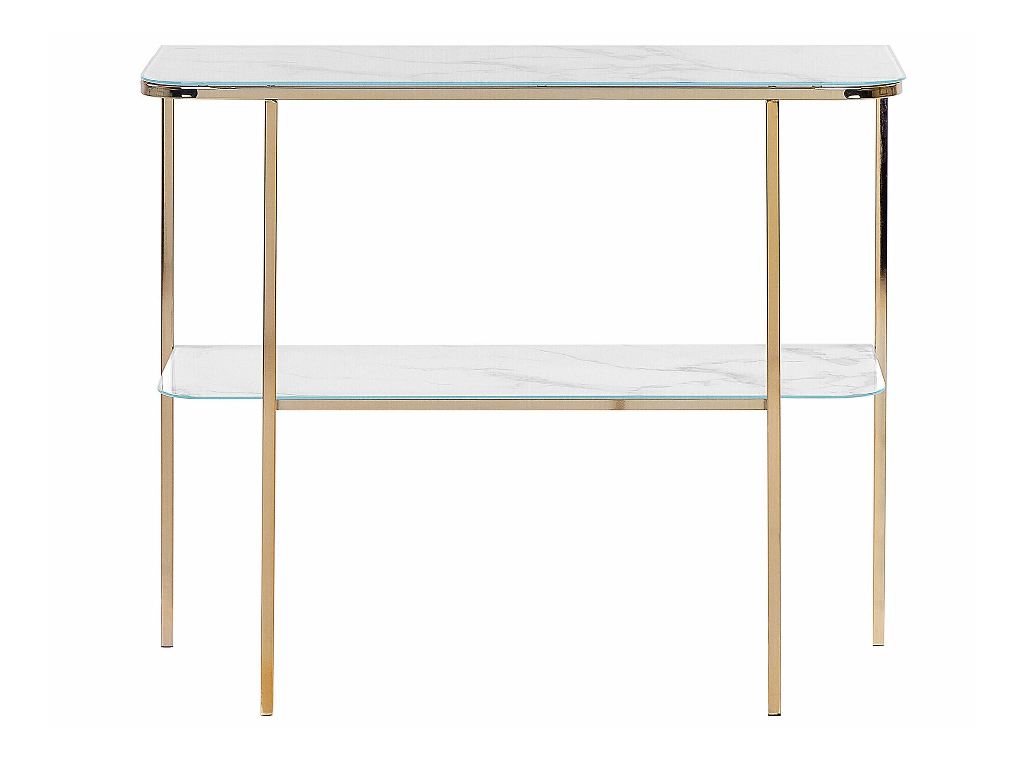 Console table Berwyn 1669 (Golden + White marble)