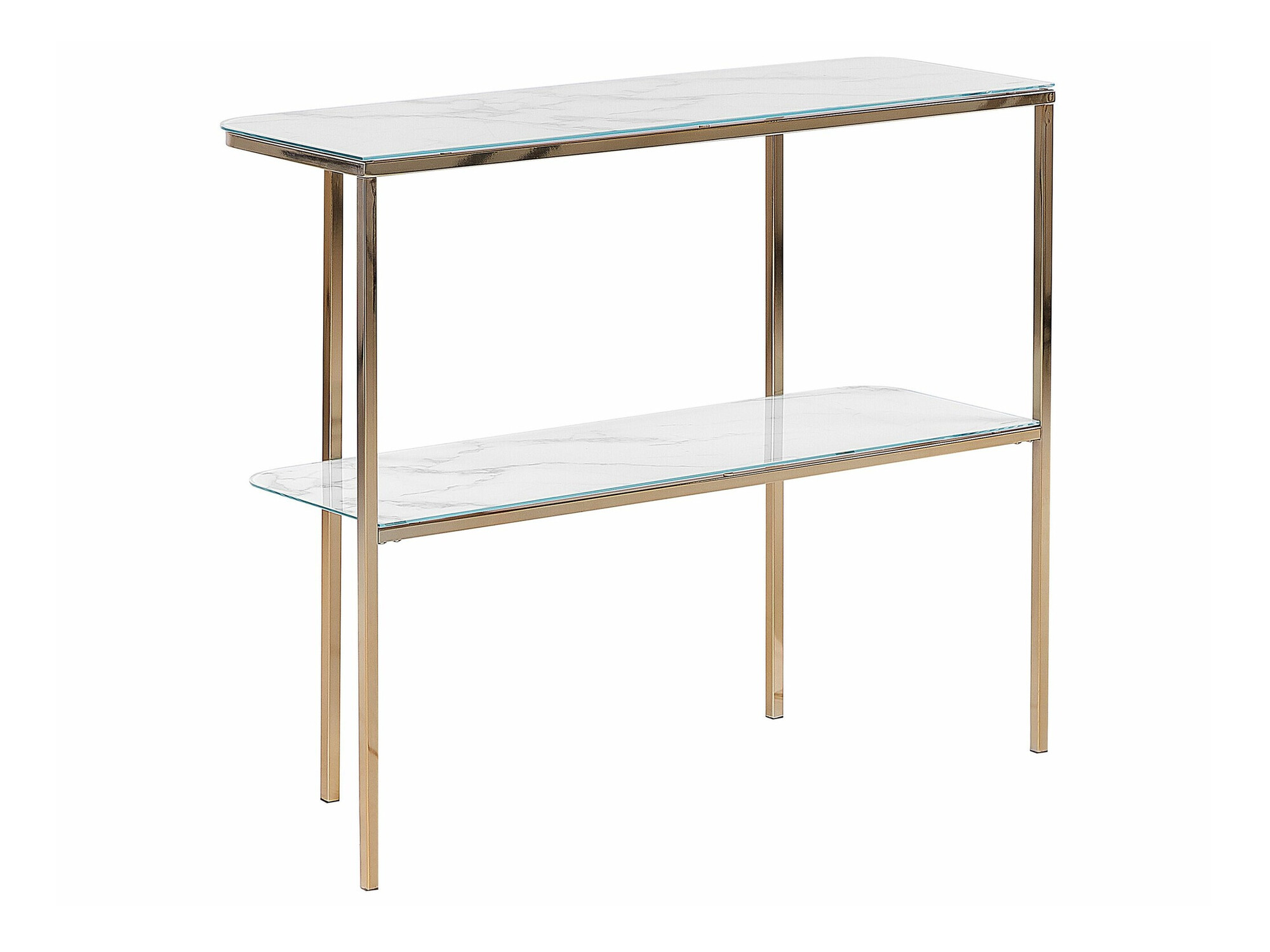 Console table Berwyn 1669 (Golden + White marble)