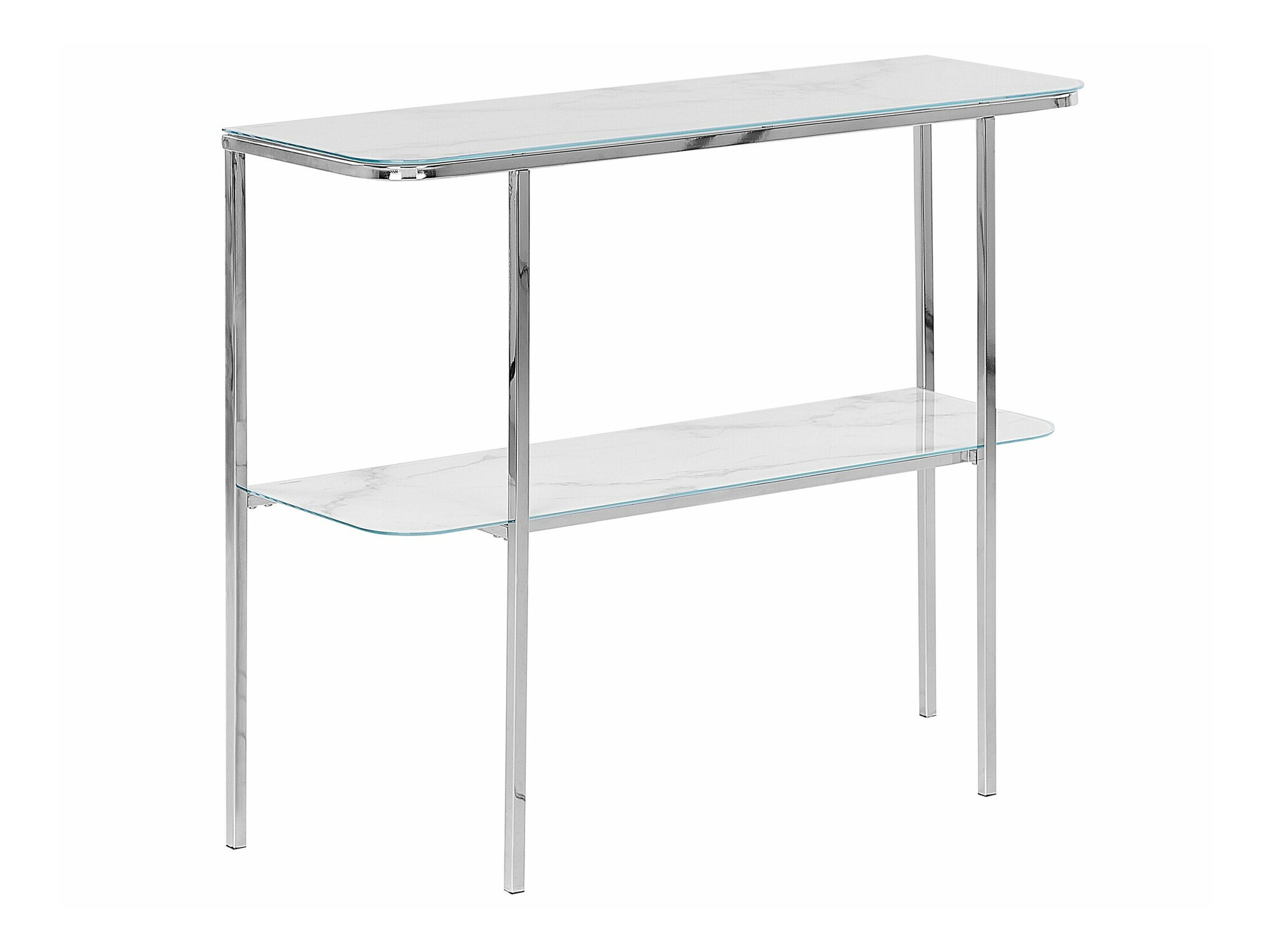 Console table Berwyn 1669 (Silver + White marble)