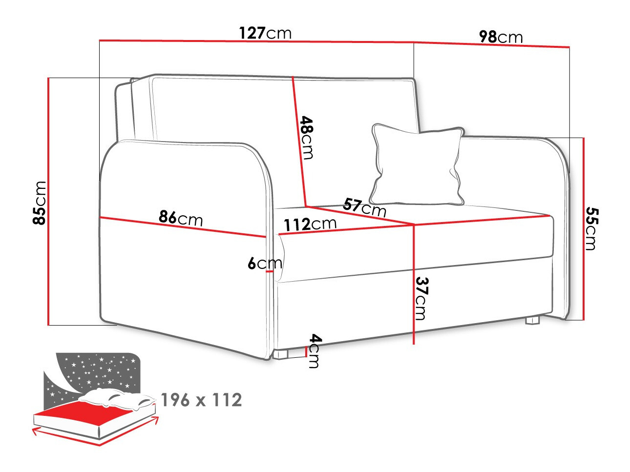 Καναπές-κρεβάτι Lirael II (Mono 232)