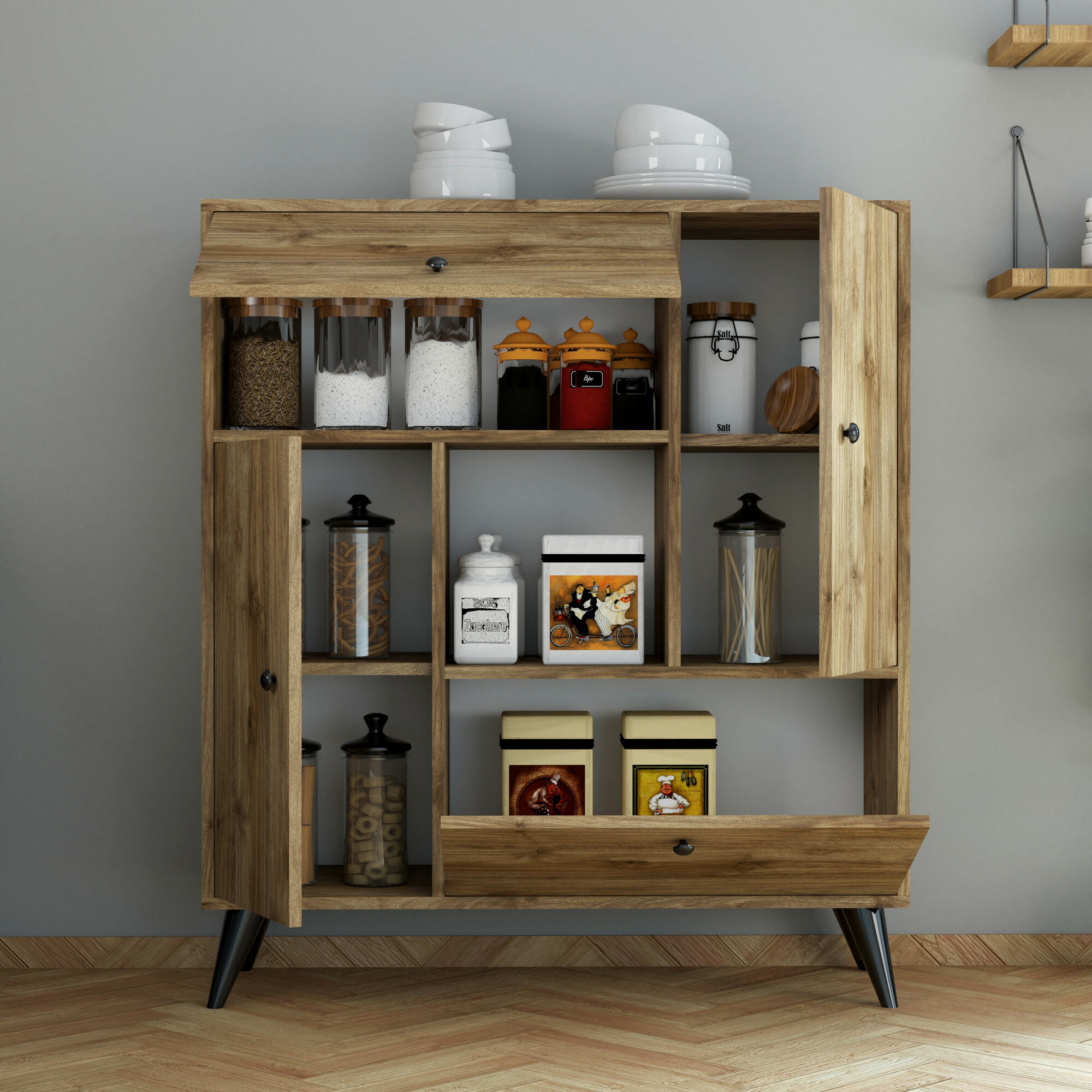 Μπουφέ Kailua 350 (Καρυδί)