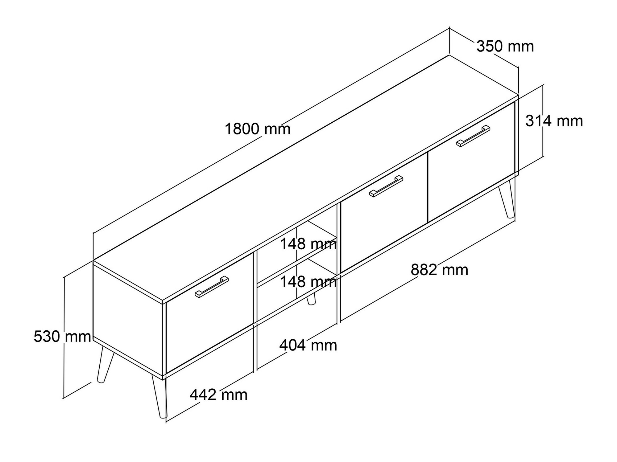 Έπιπλο τηλεόρασης Nolcava 103 (Καρυδί + Ανθρακί)