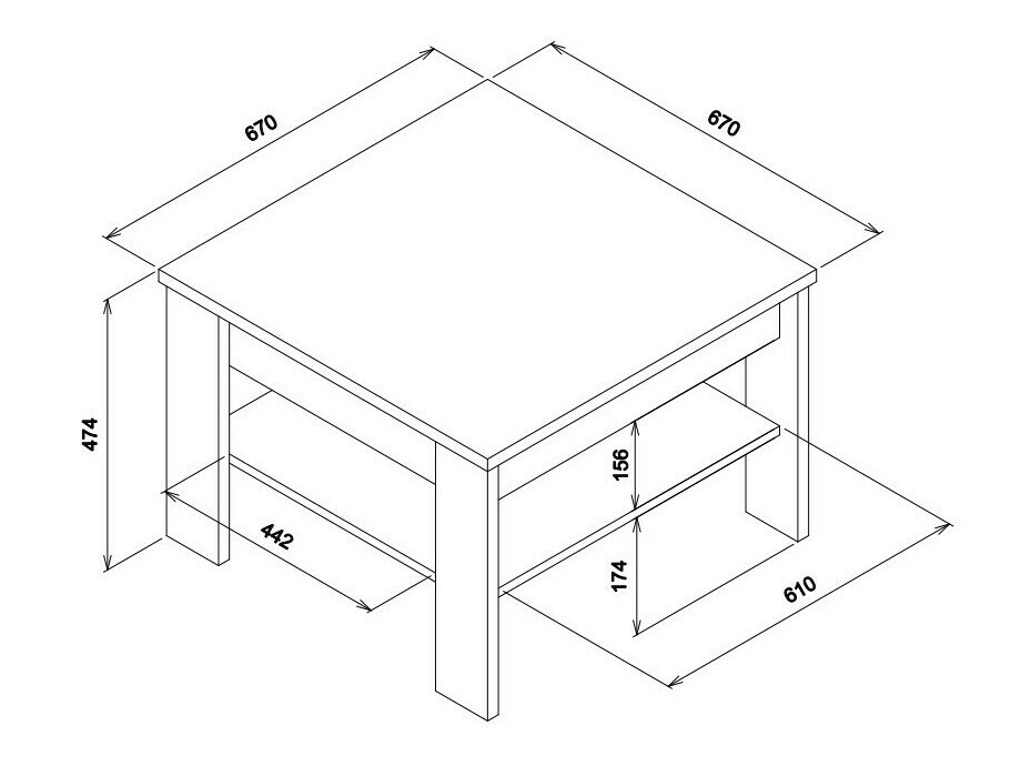 Coffee table Verevai 110