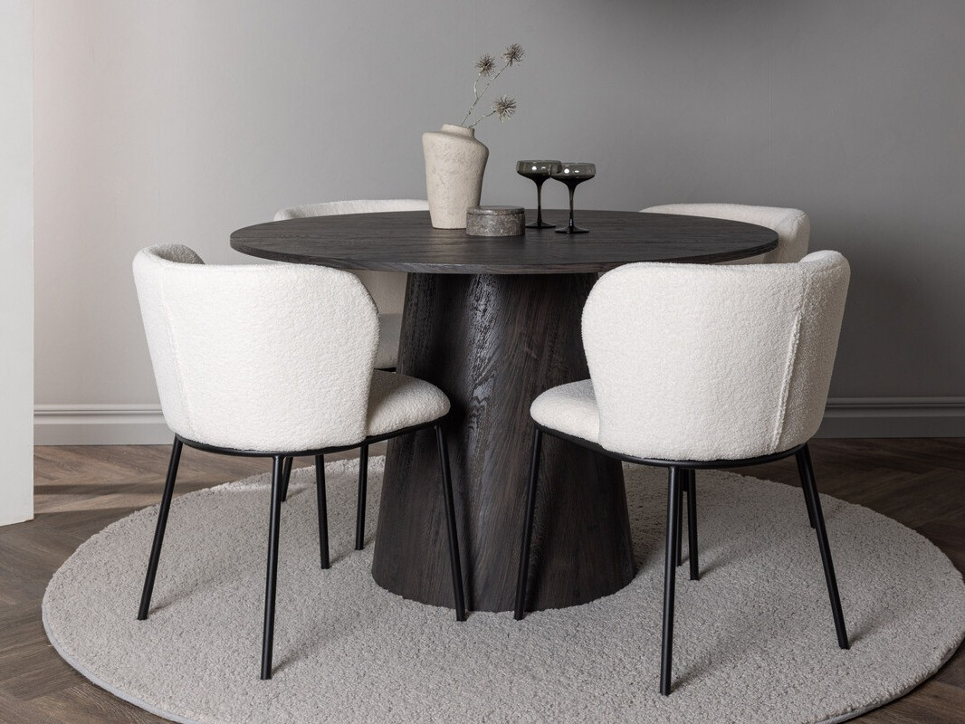 Σετ τραπεζαρίας Dallas 4314 (Σκούρο καφέ)