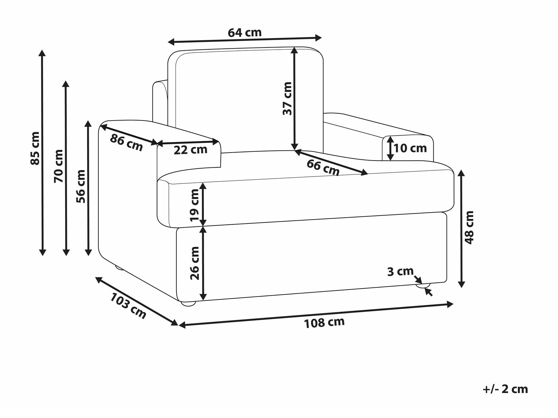 Πολυθρόνα Berwyn 1689 (Ανοιχτό γκρι)