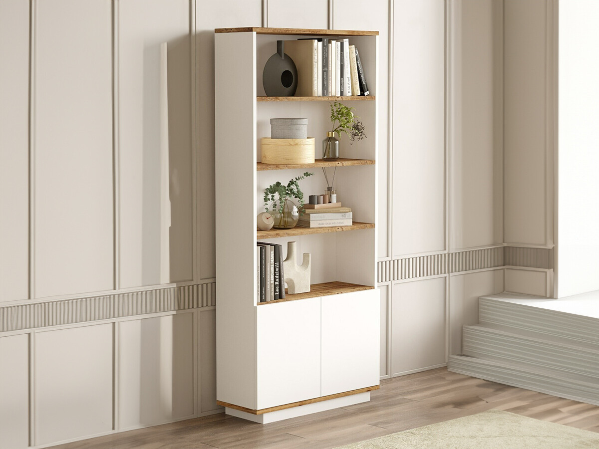 Βιβλιοθήκη Kailua 2659 (Άσπρο + Πεύκο)