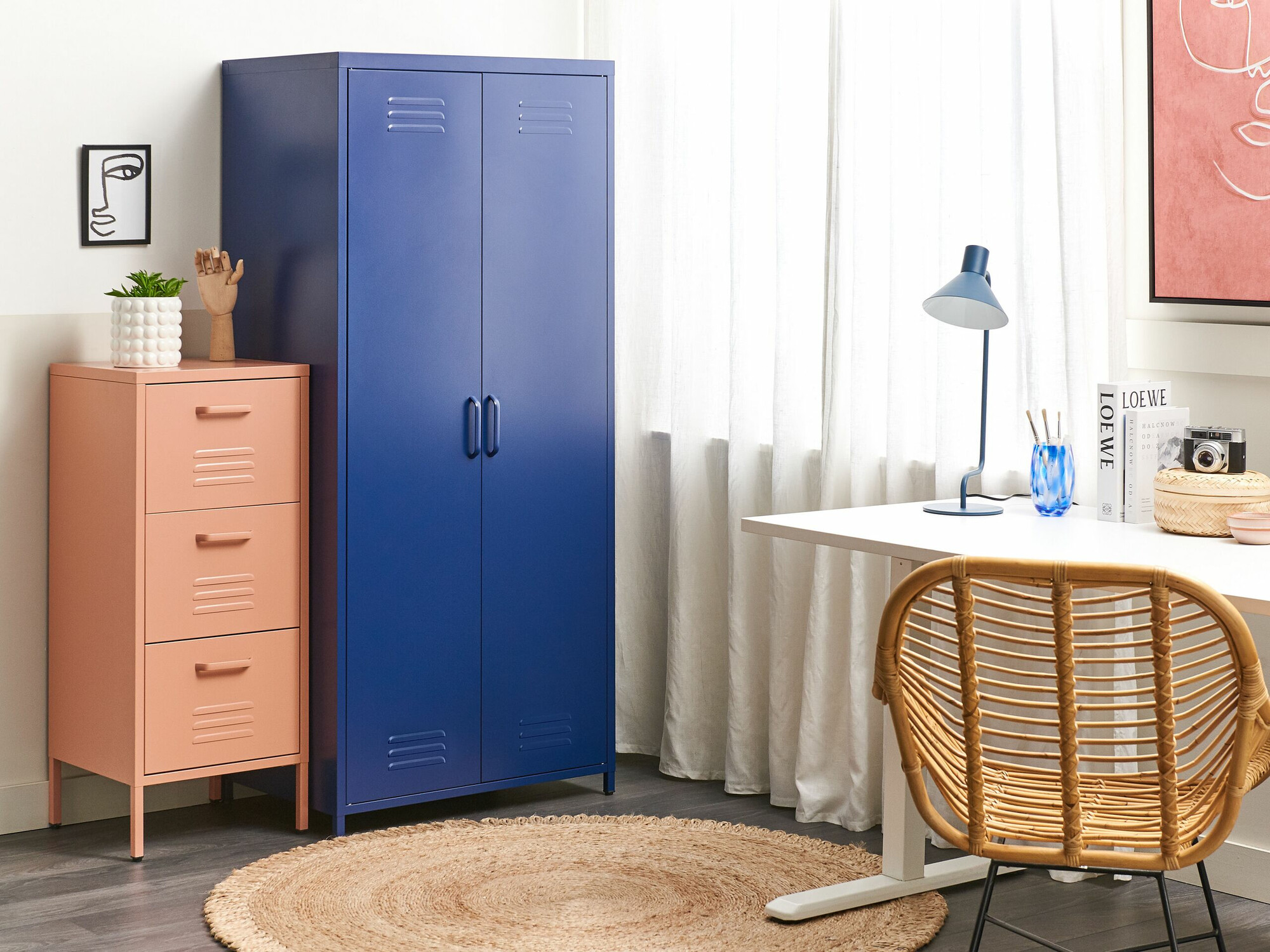 Bookcase Berwyn 1527 (Blue)