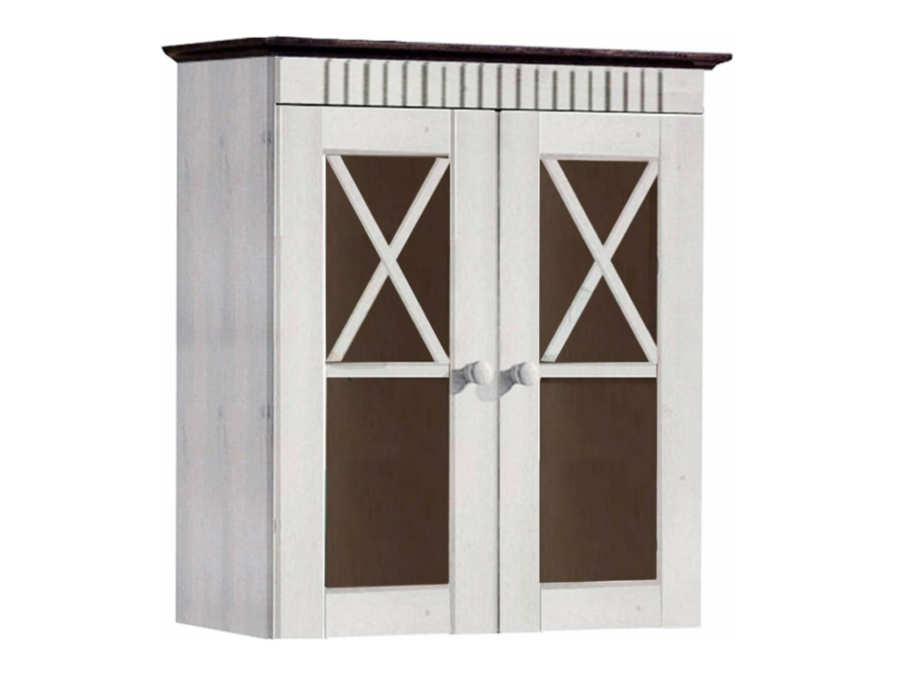 Wall-mounted bathroom cabinet Deletri 102 (White + Havana Oak)