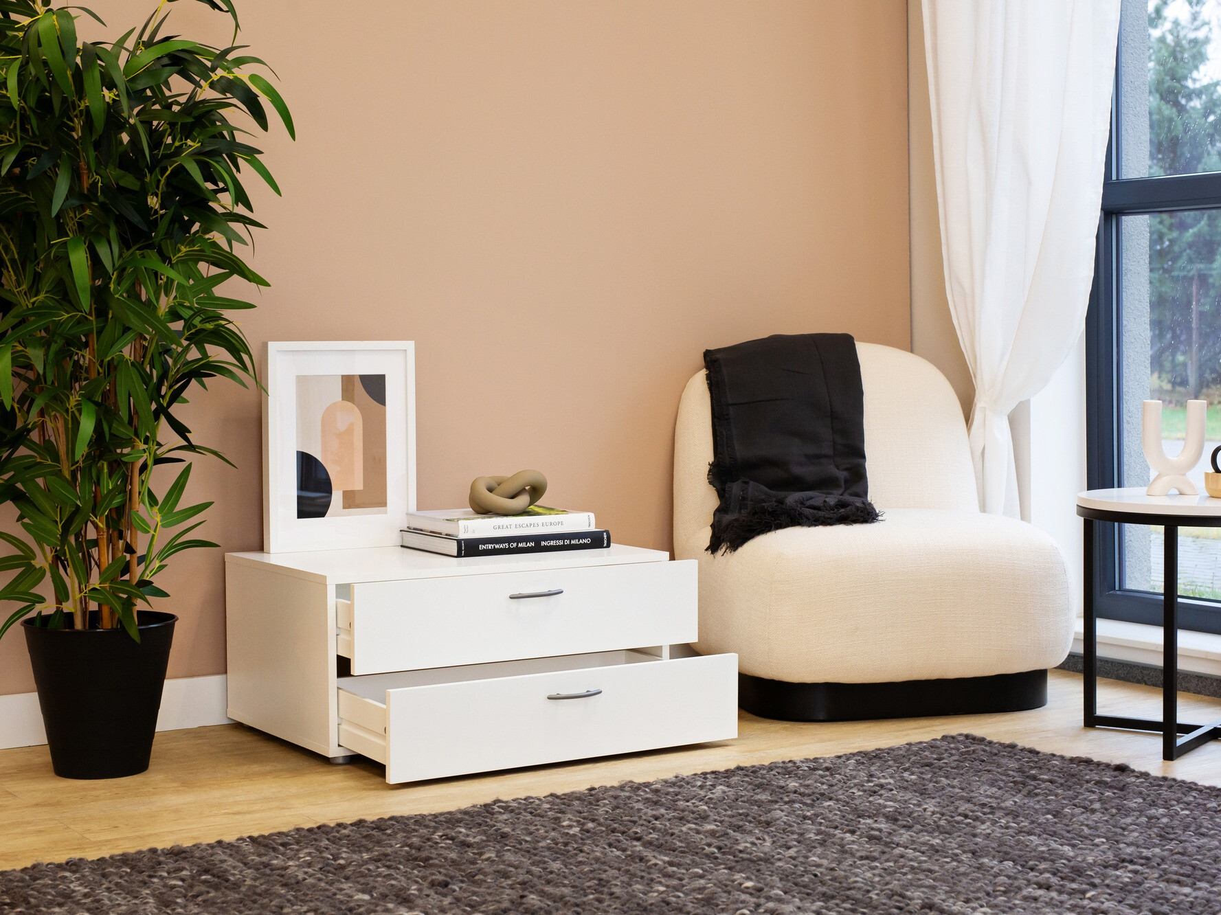 Βοηθητικό τραπεζάκι Bristol 185 (Άσπρο)