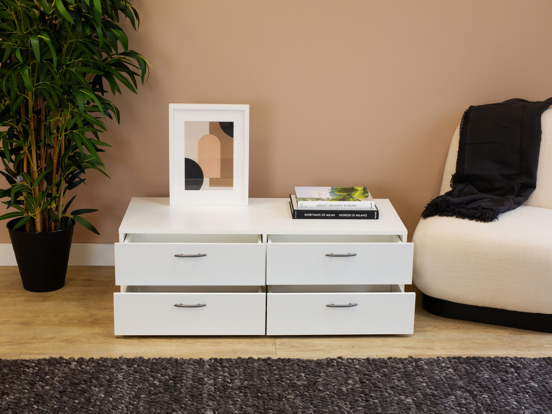 Συρταριέρα Bristol 186 (Άσπρο)