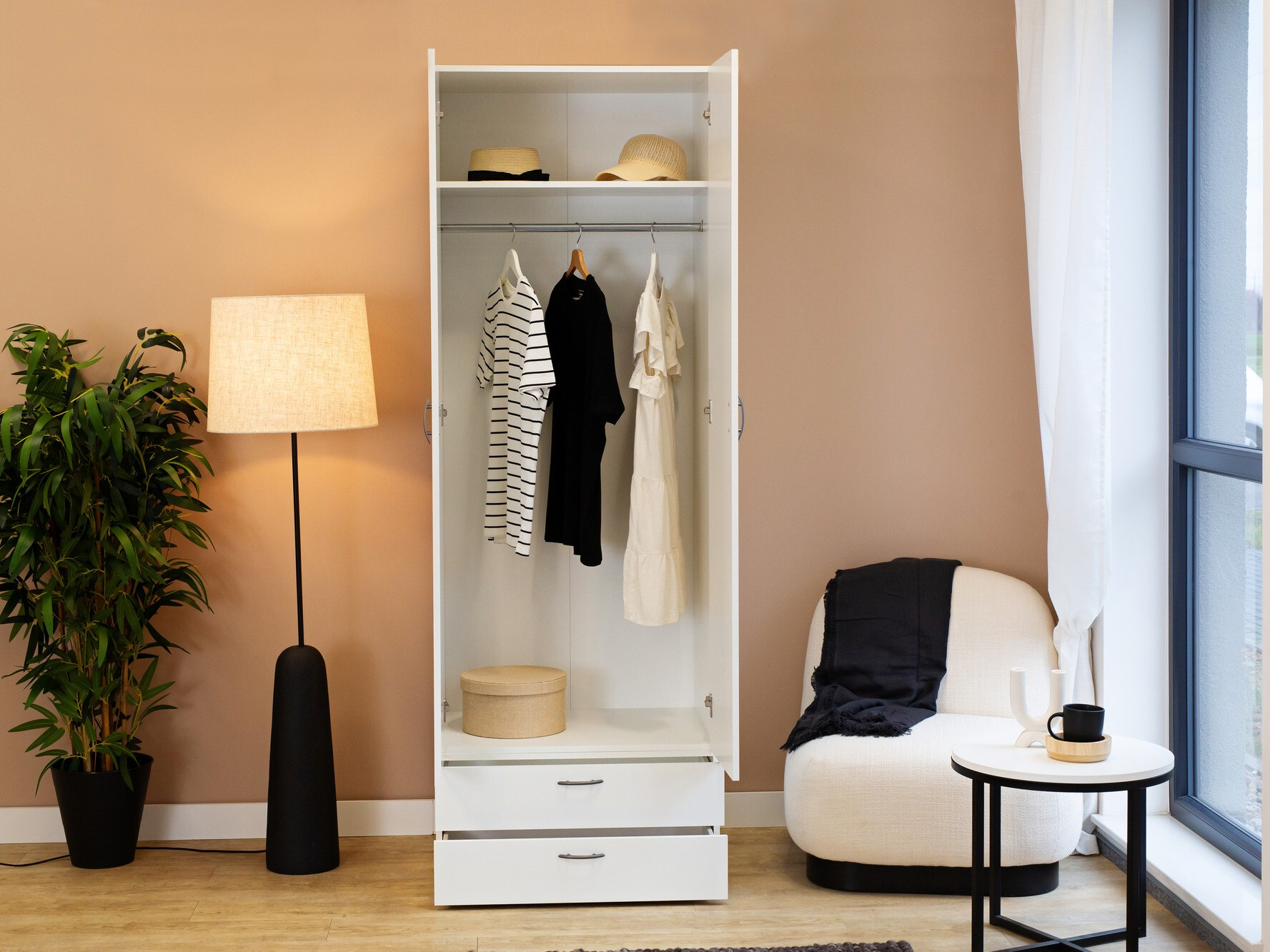 Wardrobe Bristol 187 (White)
