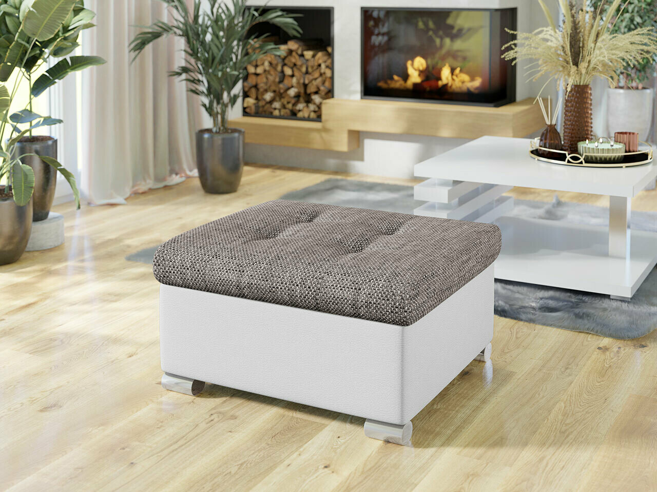 Σκαμπό σαλονιού Comfivo Gemma (Soft 017 + Lawa 05)