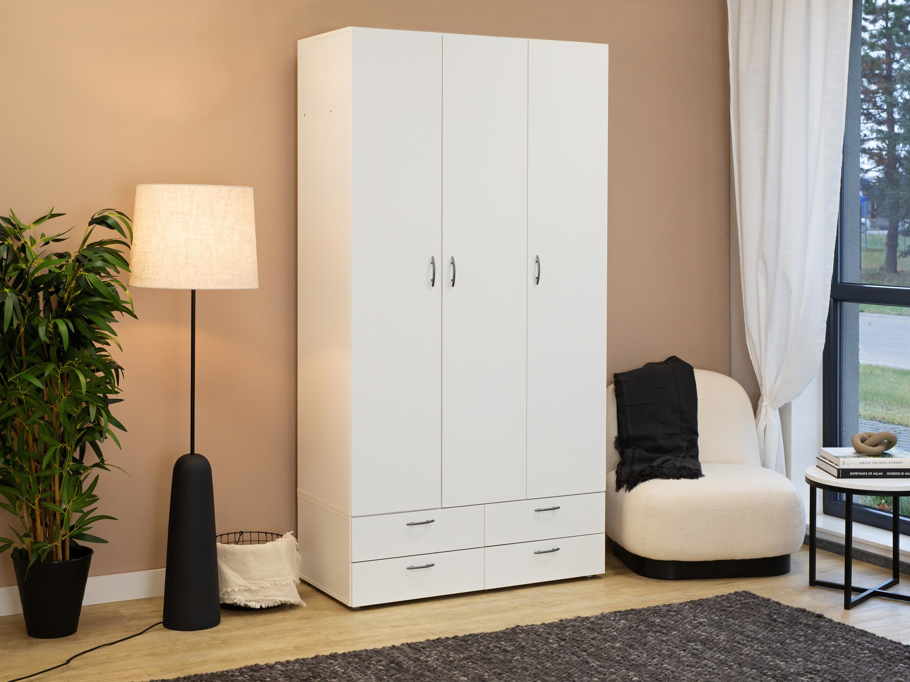 Wardrobe Bristol 188 (White)