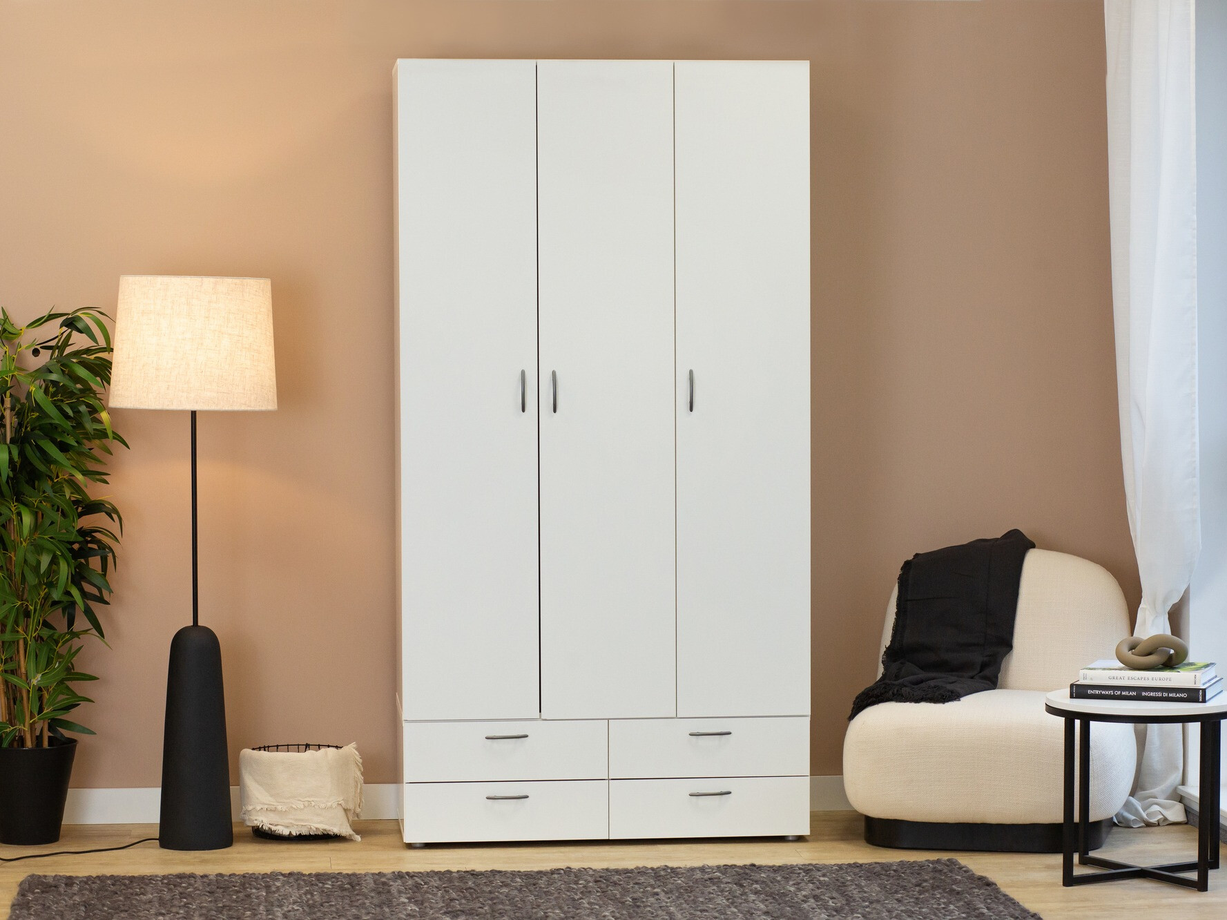 Wardrobe Bristol 188 (White)