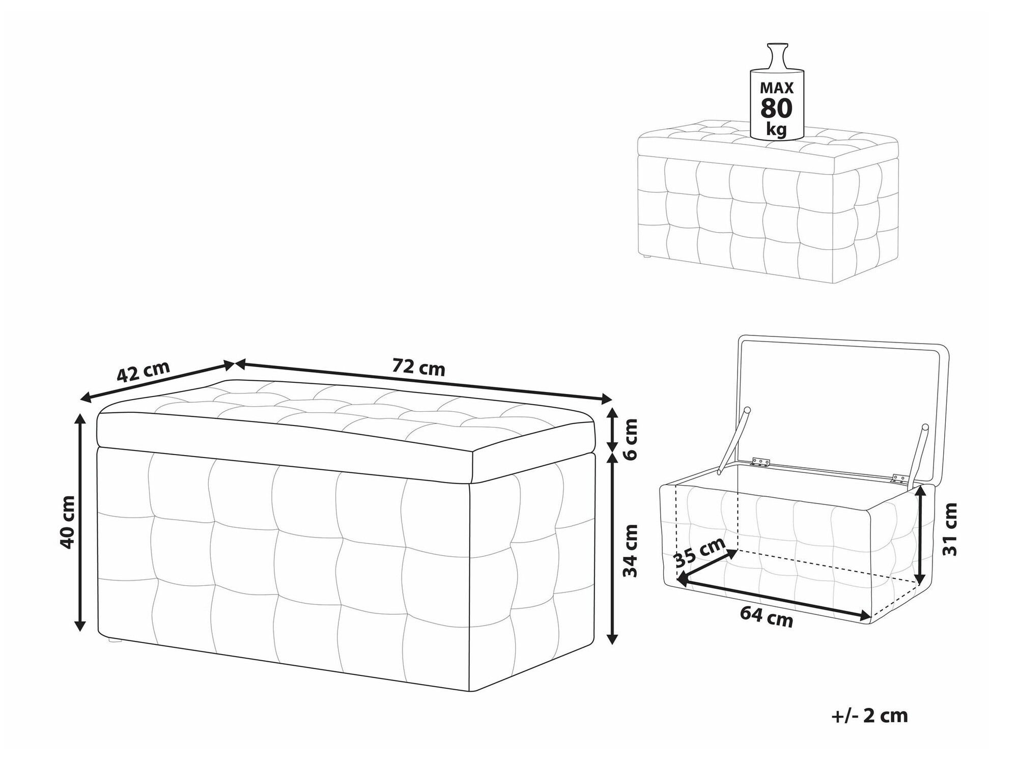 Ταμπουρέ Berwyn 1754 (Γκρι)