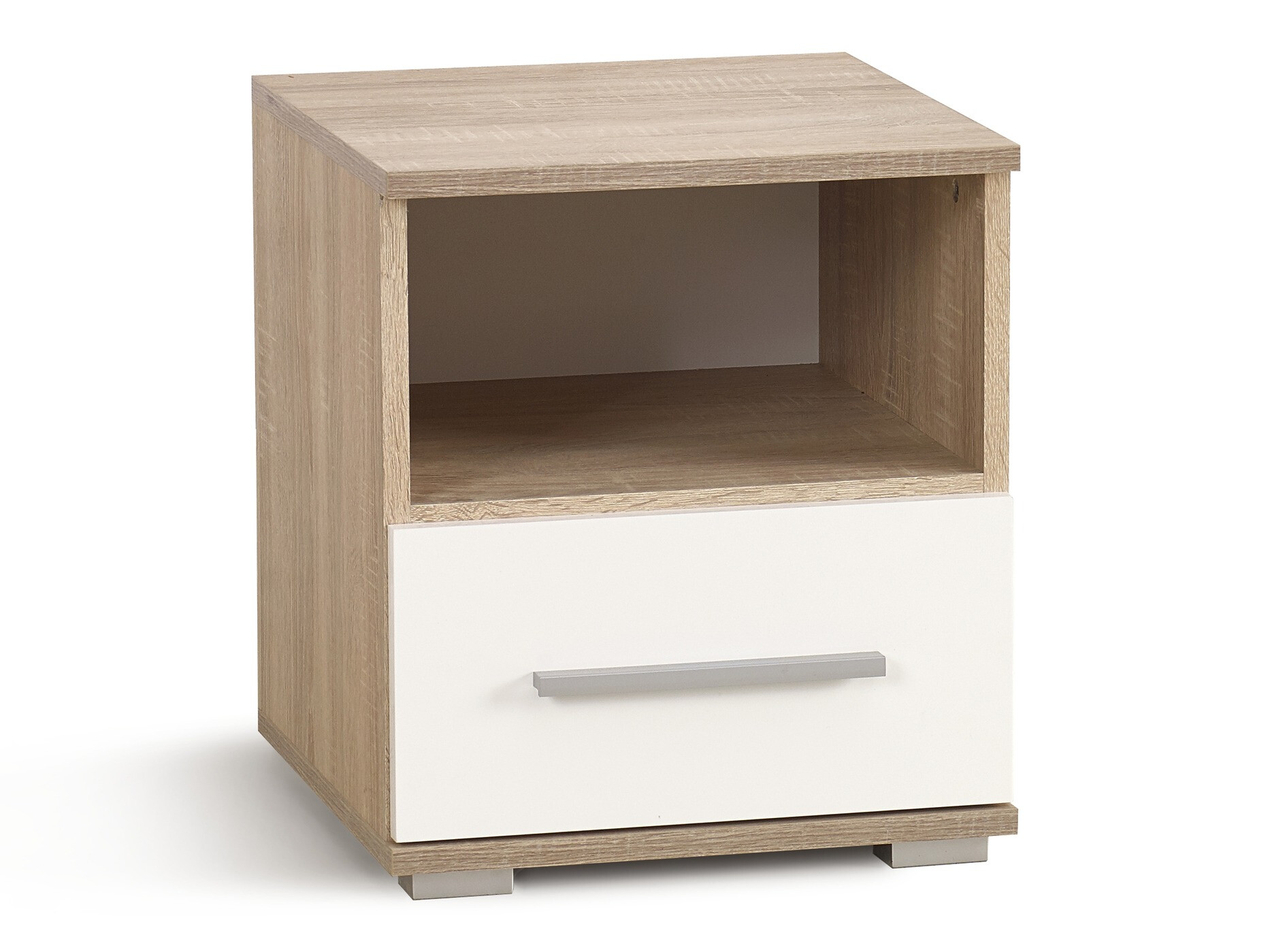 Κομοδίνο Cirveso 111 (Sonoma οξιά + Γυαλιστερό λευκό)