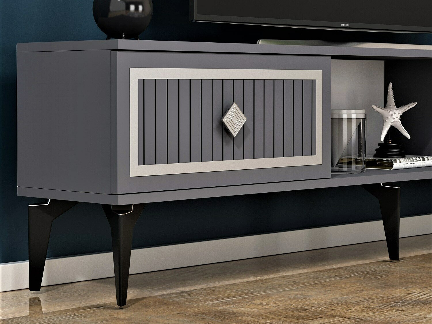 TV stand Kailua 1986 (Anthracite)