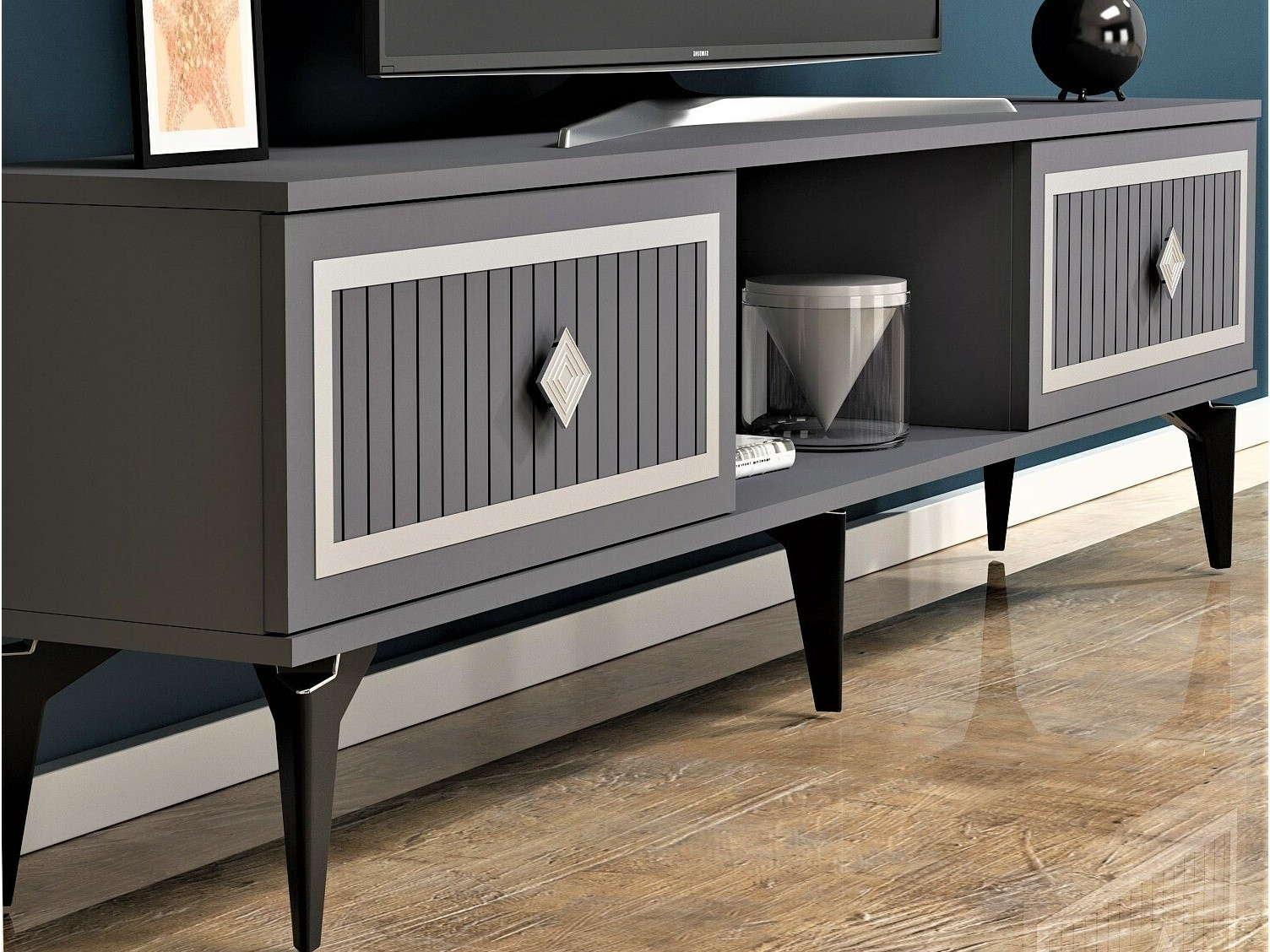 TV stand Kailua 1986 (Anthracite)