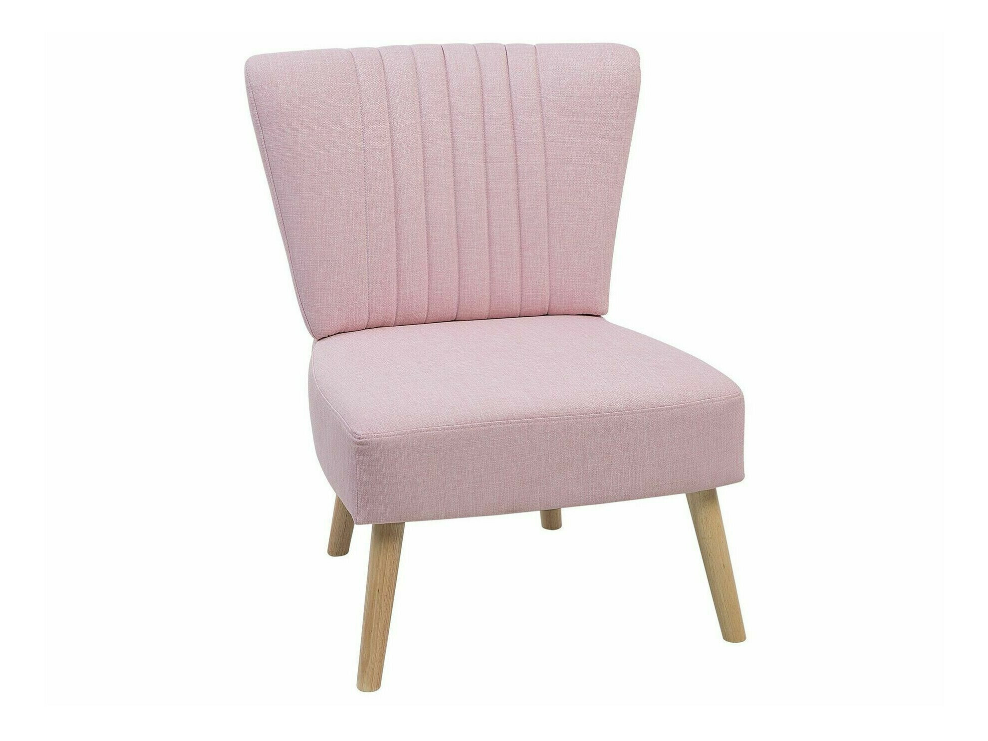 Πολυθρόνα Berwyn 1131 (Ροζ + Ανοιχτό χρώμα ξύλου)