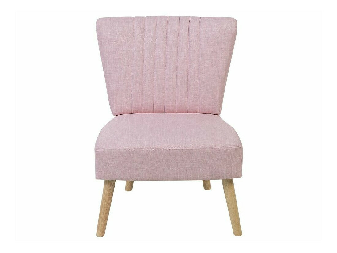 Πολυθρόνα Berwyn 1131 (Ροζ + Ανοιχτό χρώμα ξύλου)