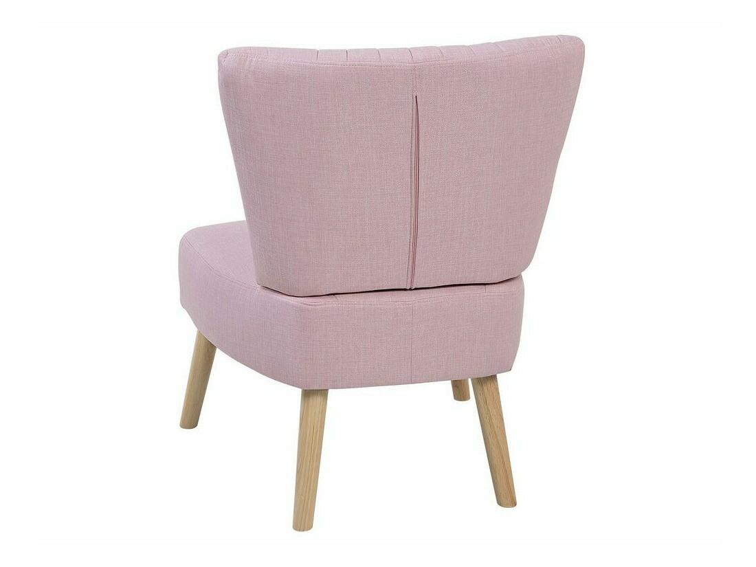 Πολυθρόνα Berwyn 1131 (Ροζ + Ανοιχτό χρώμα ξύλου)