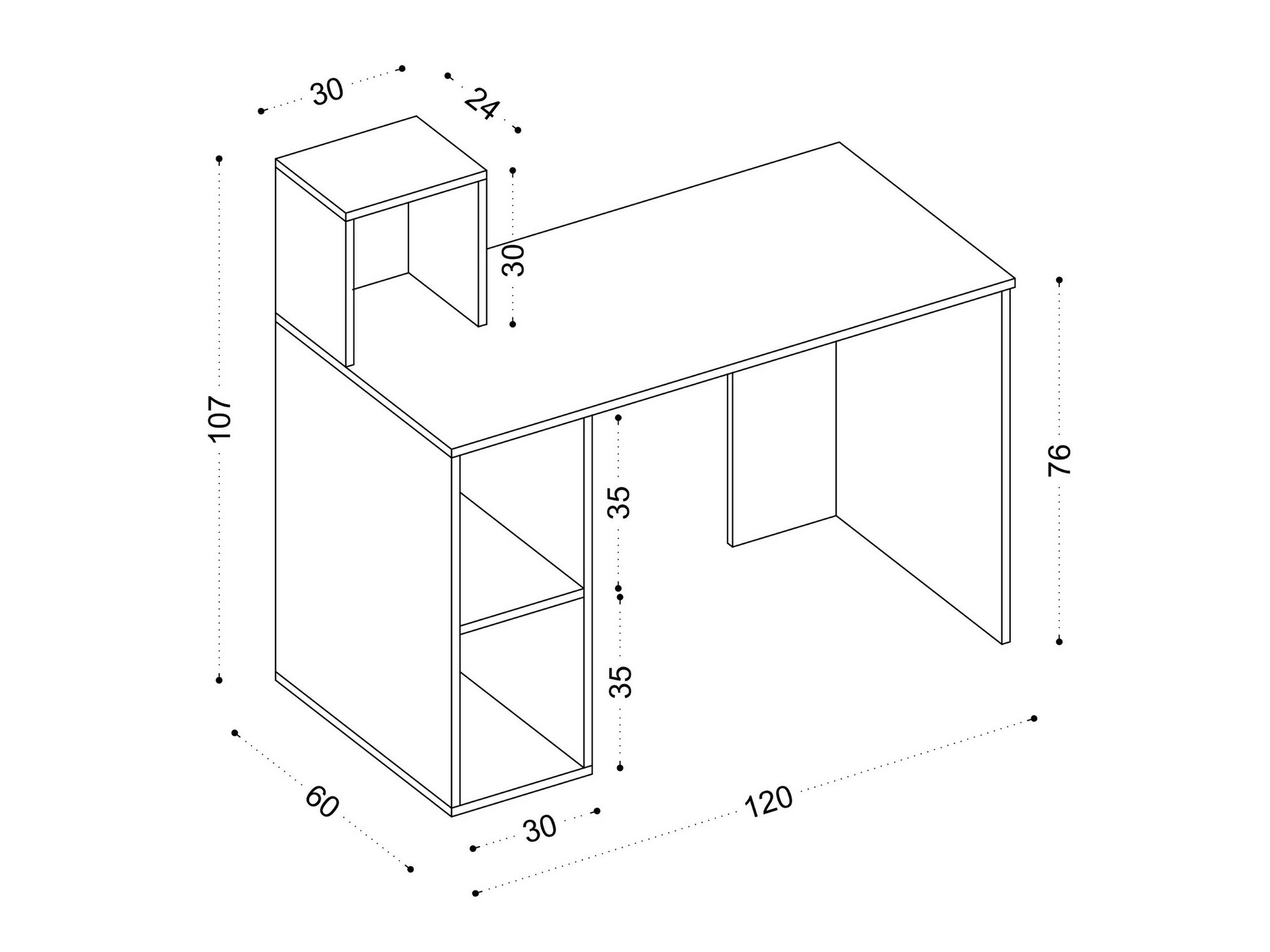 Desk Kailua 735 (White)