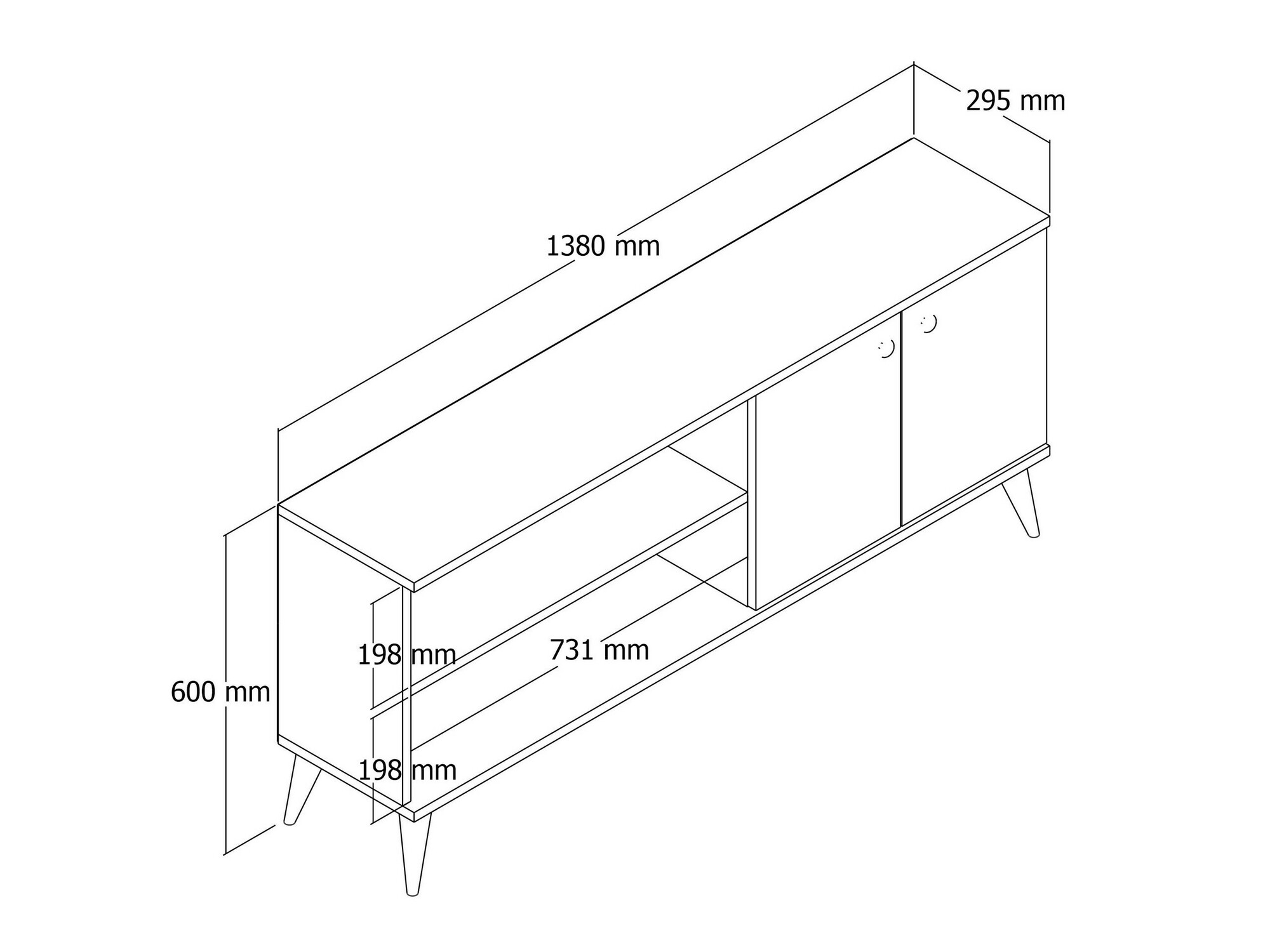 Έπιπλο τηλεόρασης Kailua 1009 (Δρυς)