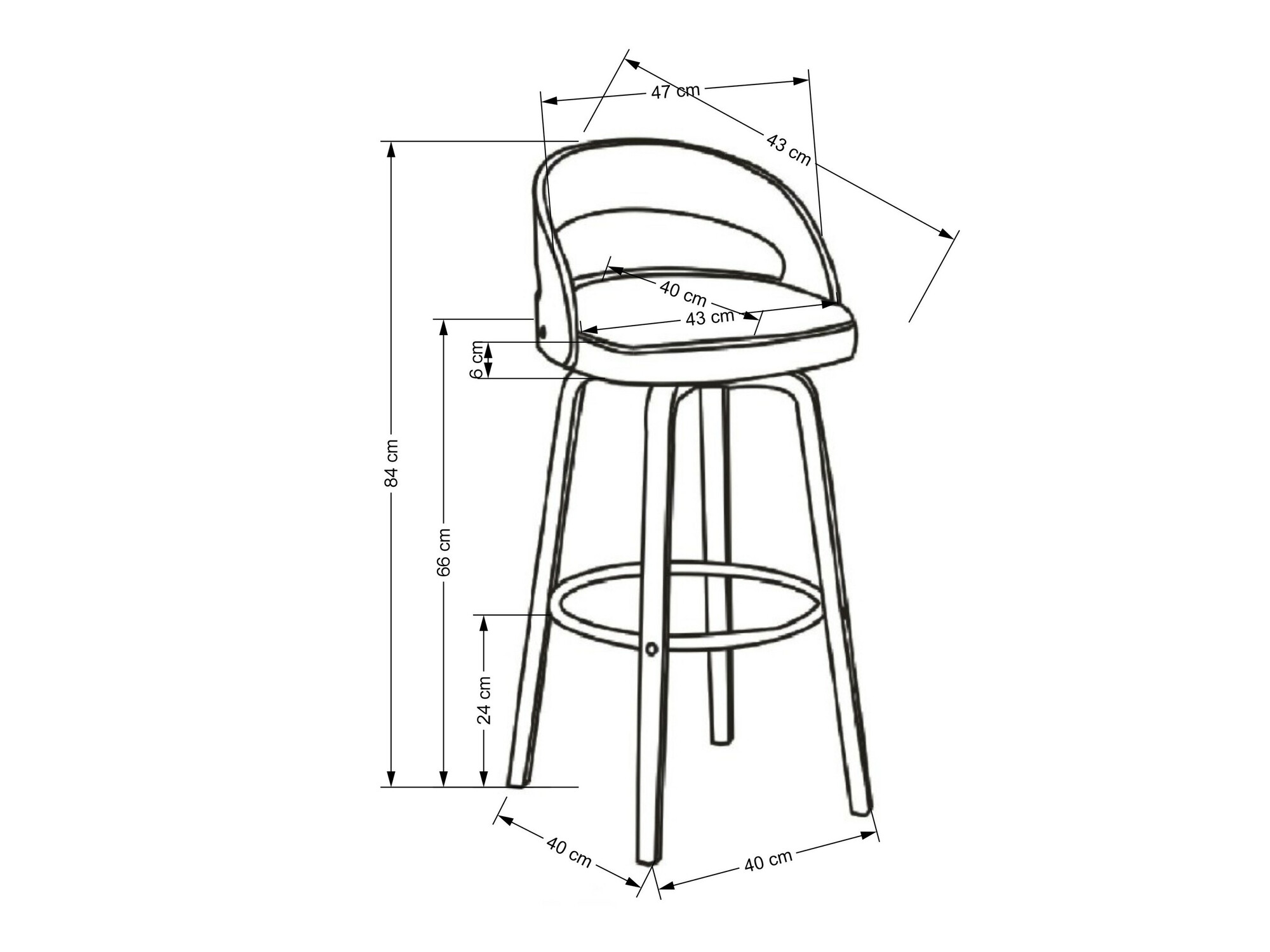 Σκαμπό πάγκου Houston 1591