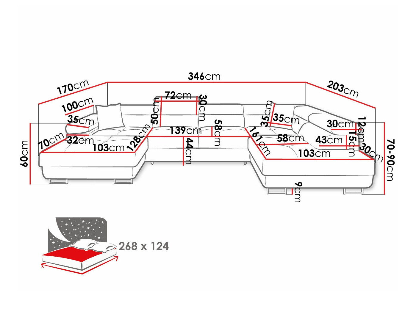Γωνιακός Καναπές Comfivo Vinetum III (Manila 02)