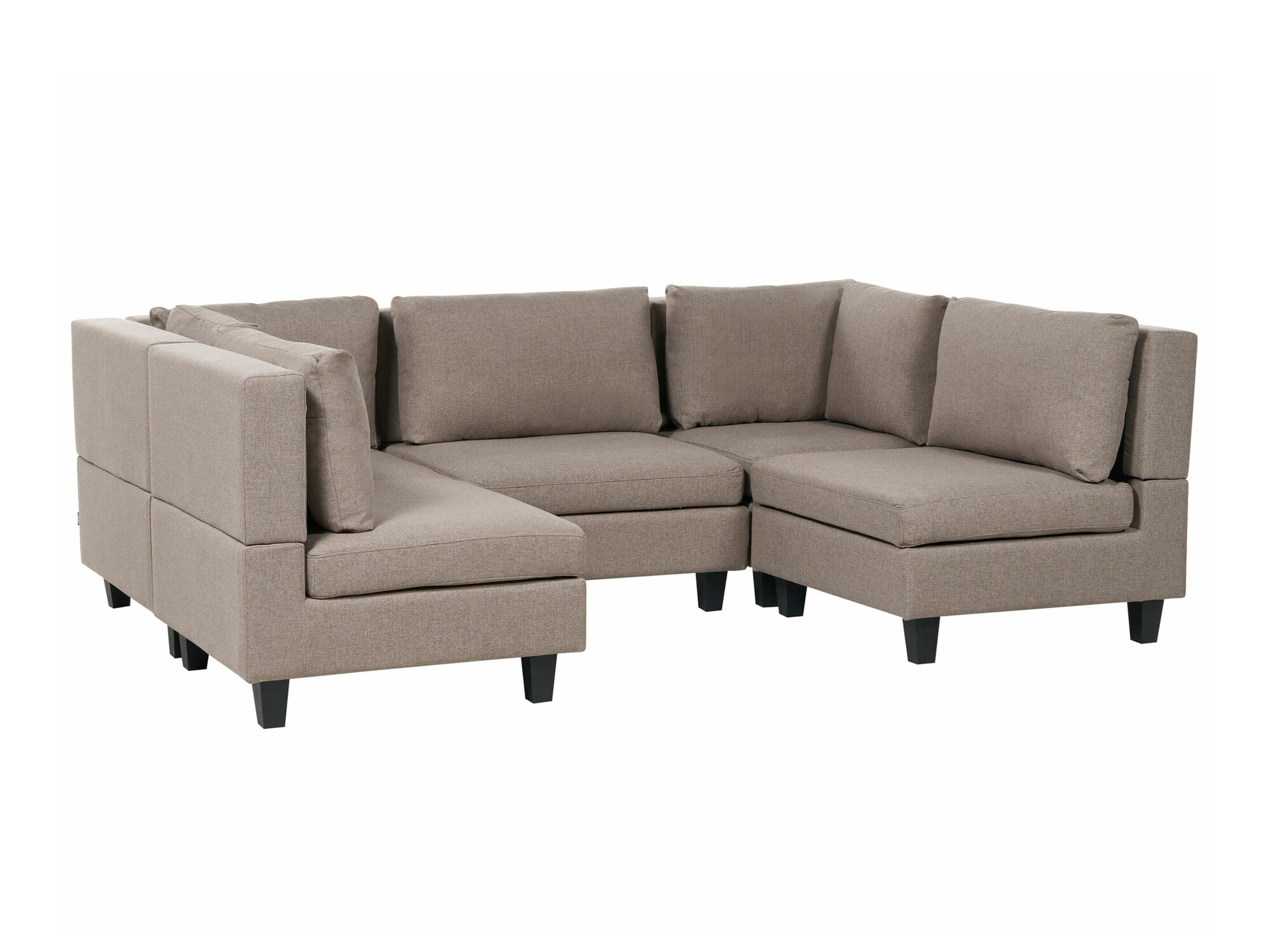 Αρθρωτός γωνιακός καναπές Elbmeli 104 (Καφέ)