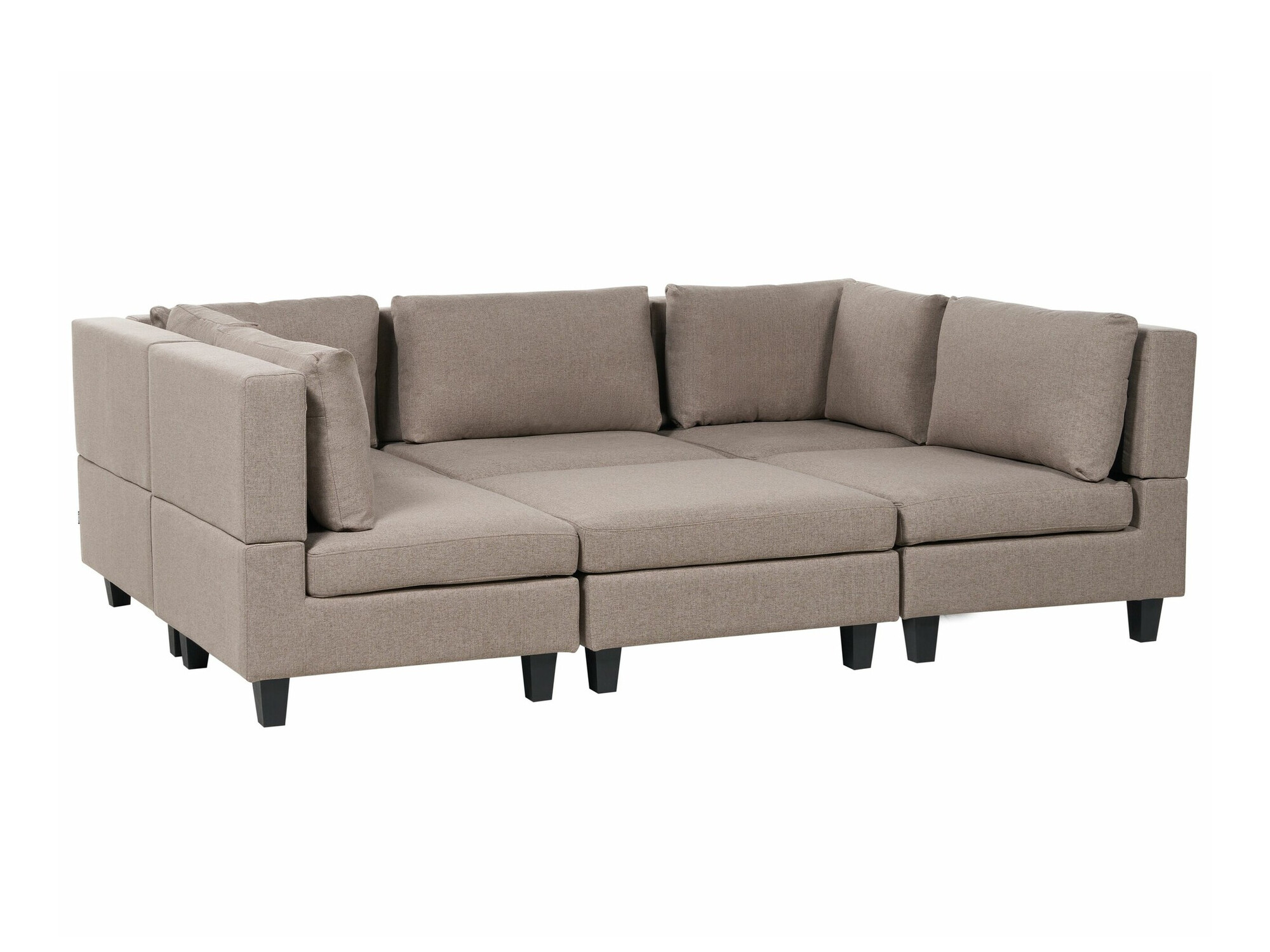 Αρθρωτός γωνιακός καναπές Elbmeli 104 (Καφέ)