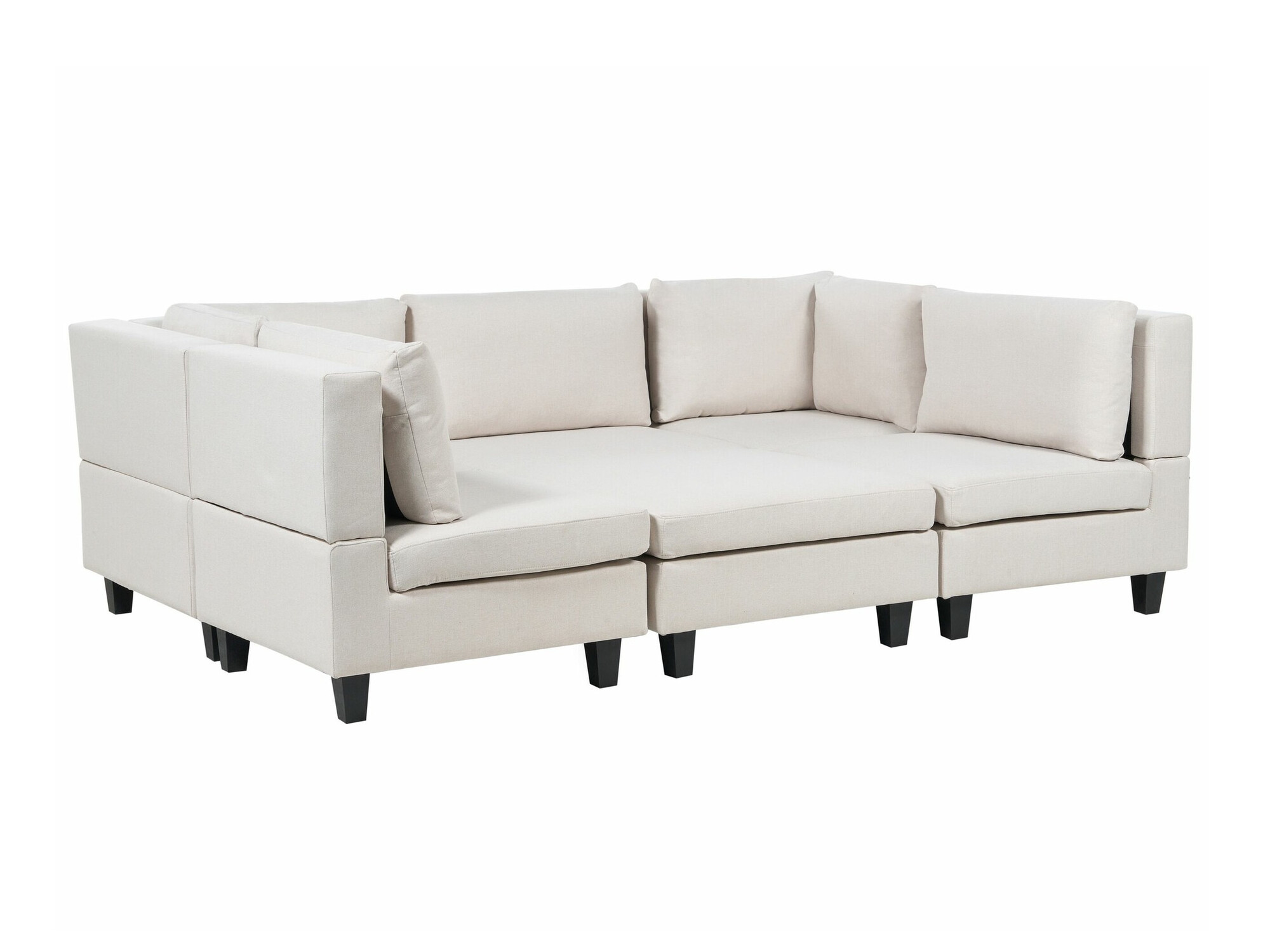 Αρθρωτός γωνιακός καναπές Elbmeli 104 (Μπεζ)