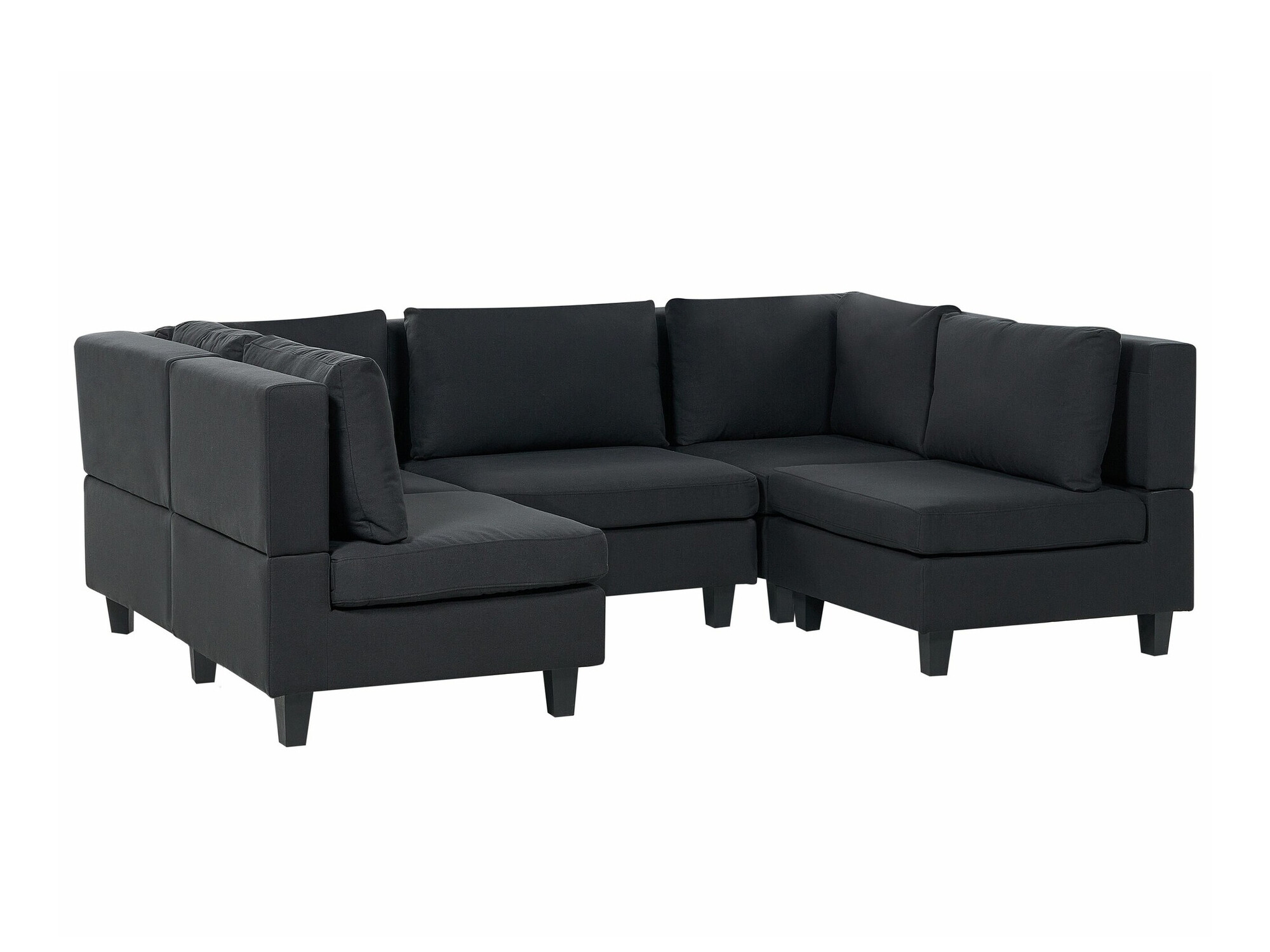Modular corner sofa Elbmeli 104 (Black)