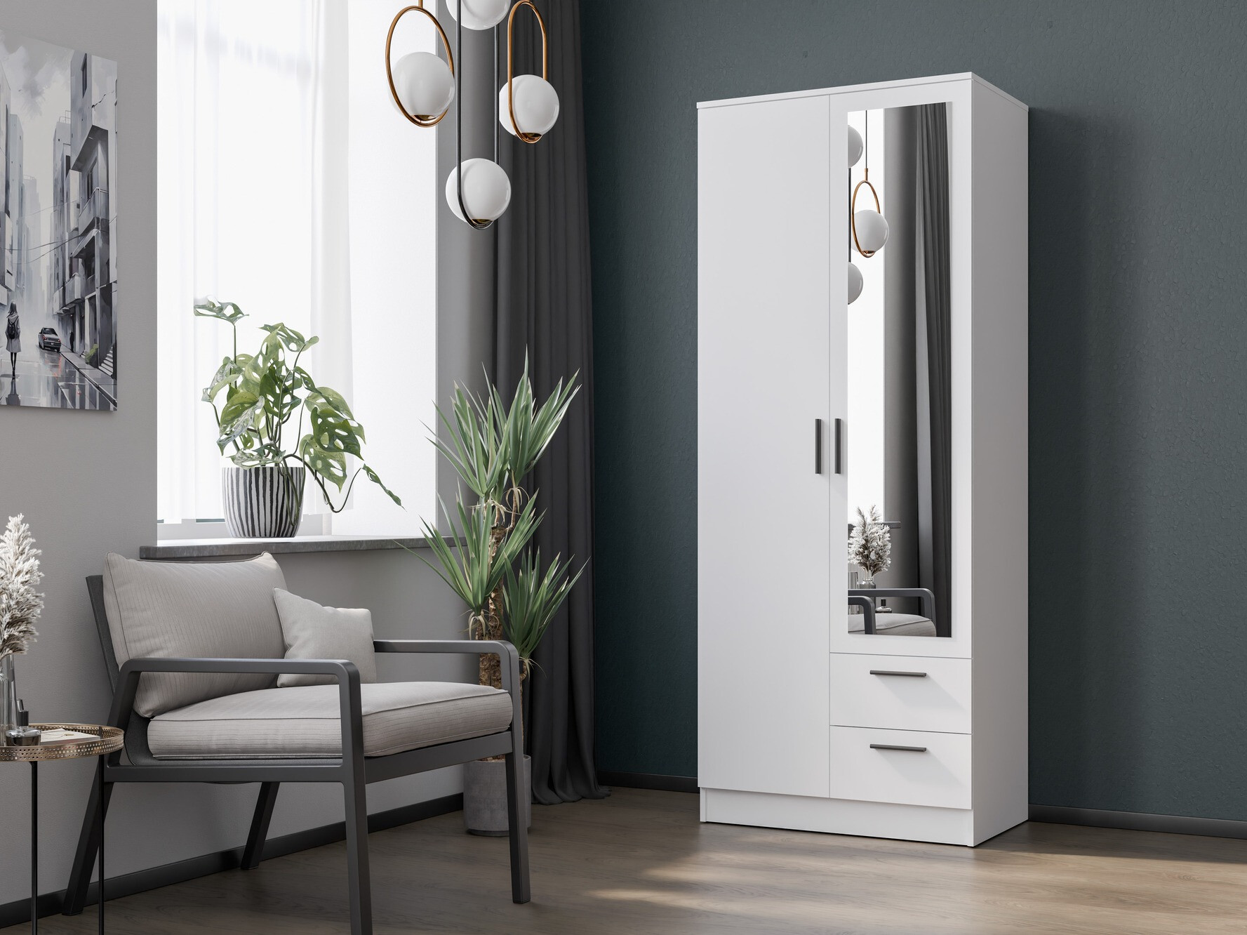 Wardrobe Orlando 224 (White)
