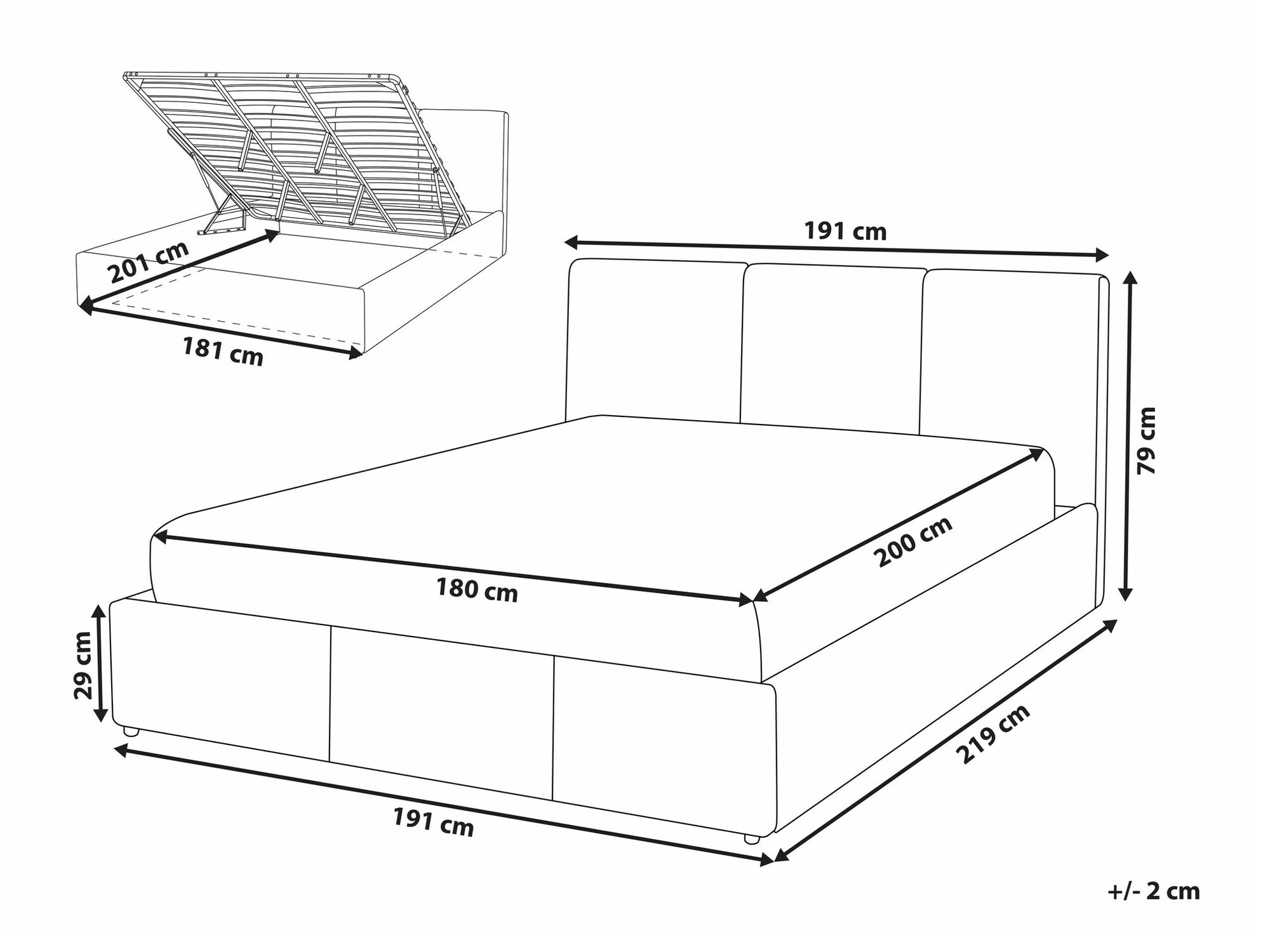 Κρεβάτι Berwyn 1780 (Μπεζ)