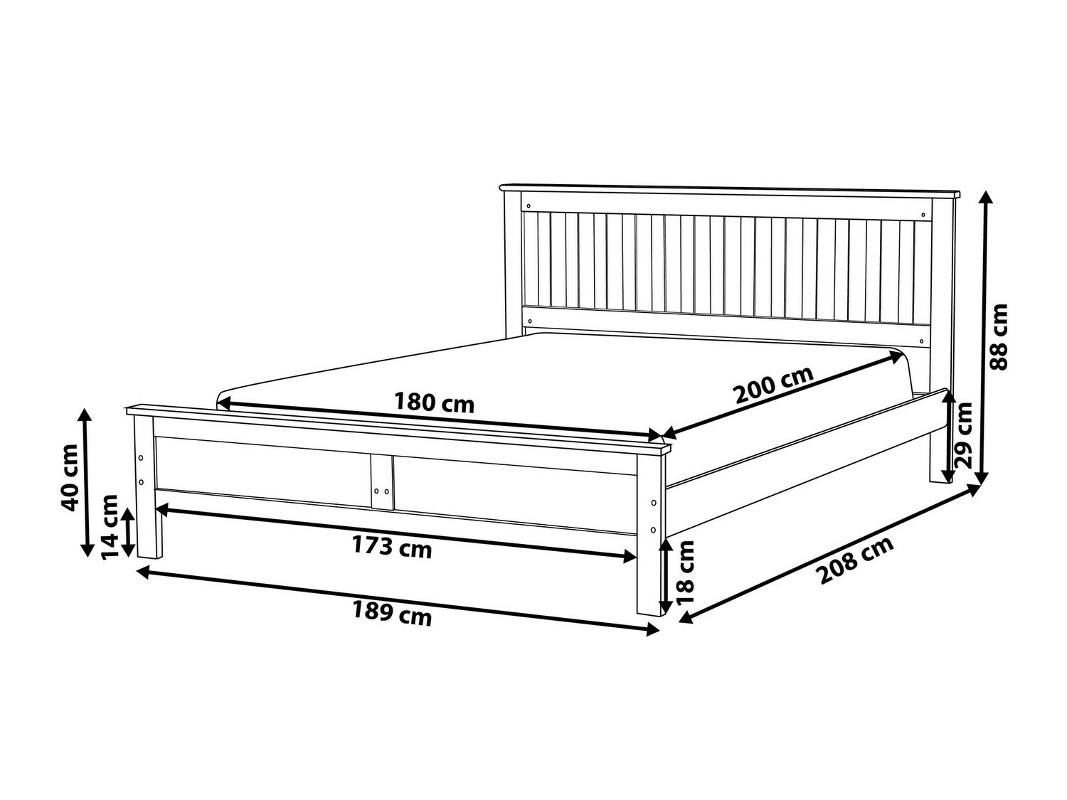 Κρεβάτι Berwyn 600 (Σκούρο καφέ)